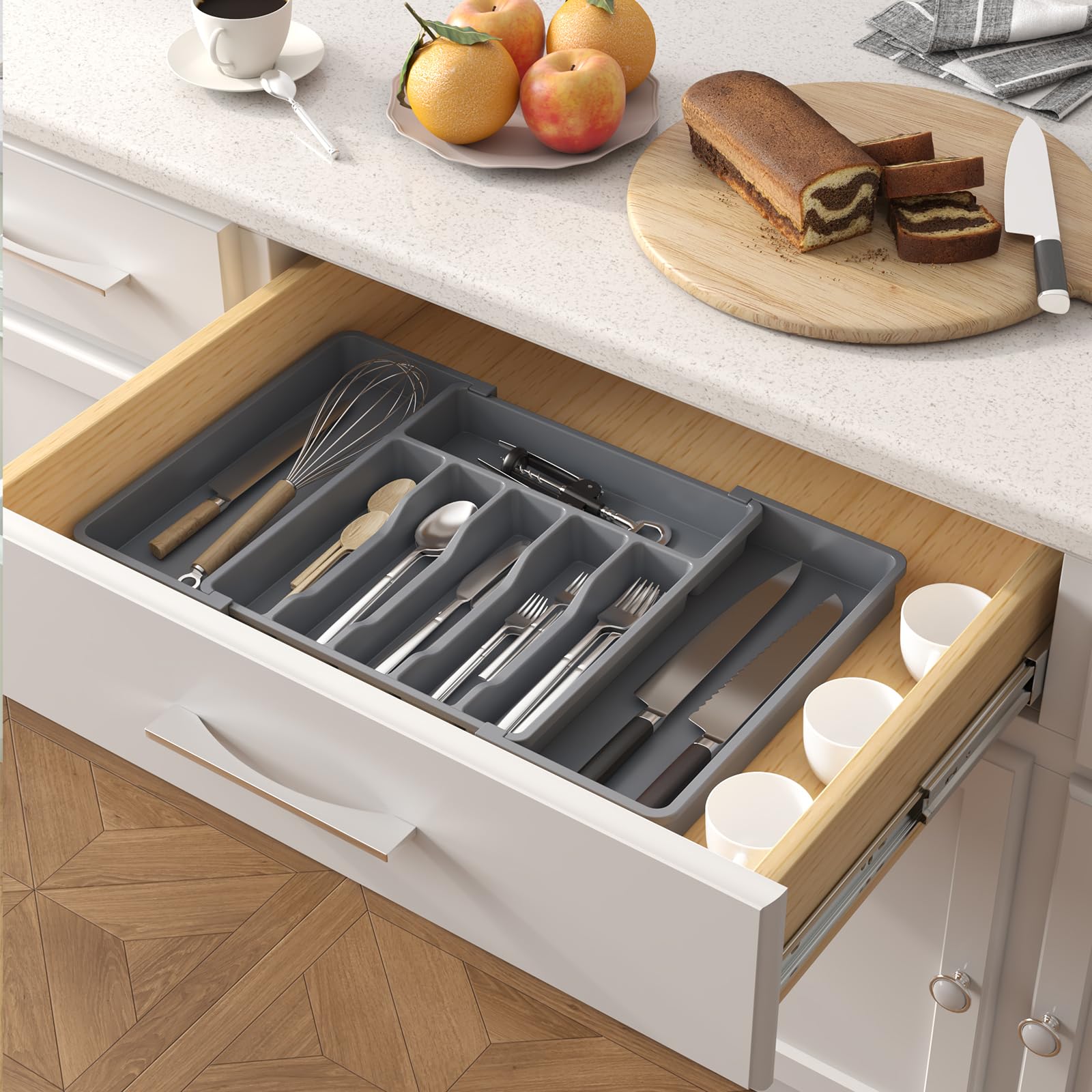 Extra Large Silverware Drawer Organizer (3 Count)