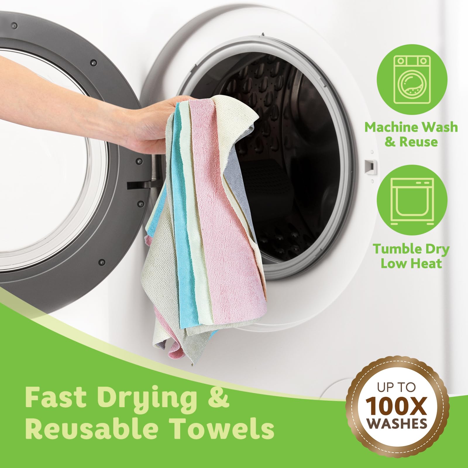 Matthew Microfiber Cleaning Cloth Roll 72Pack (72 Count)