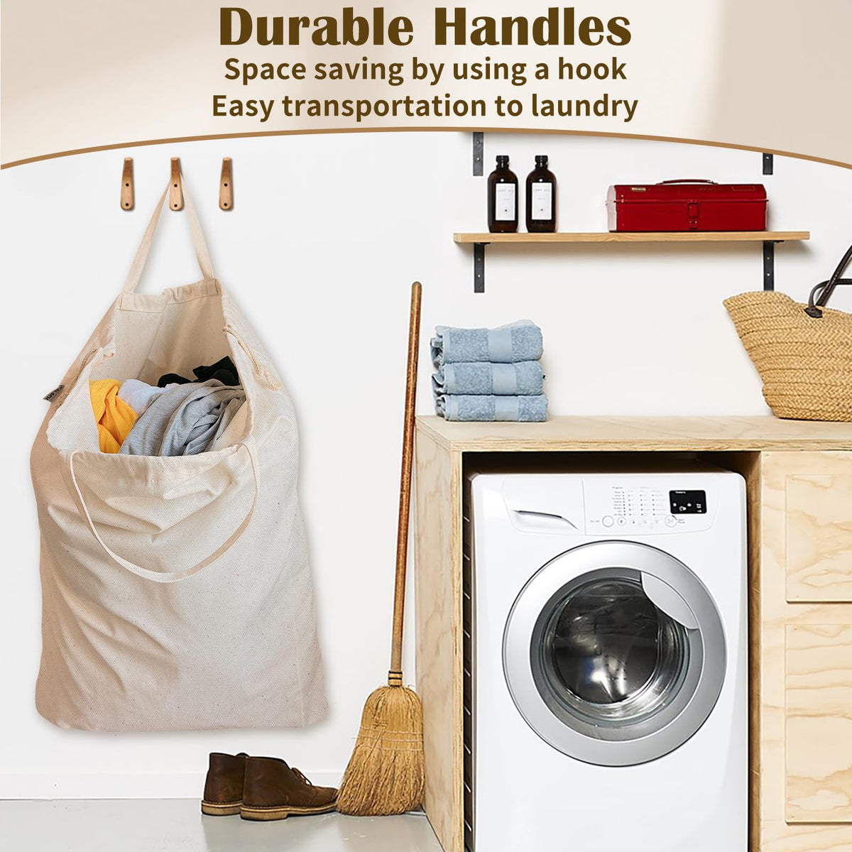 Cotton Canvas Laundry Bag 30"Wx 35"H