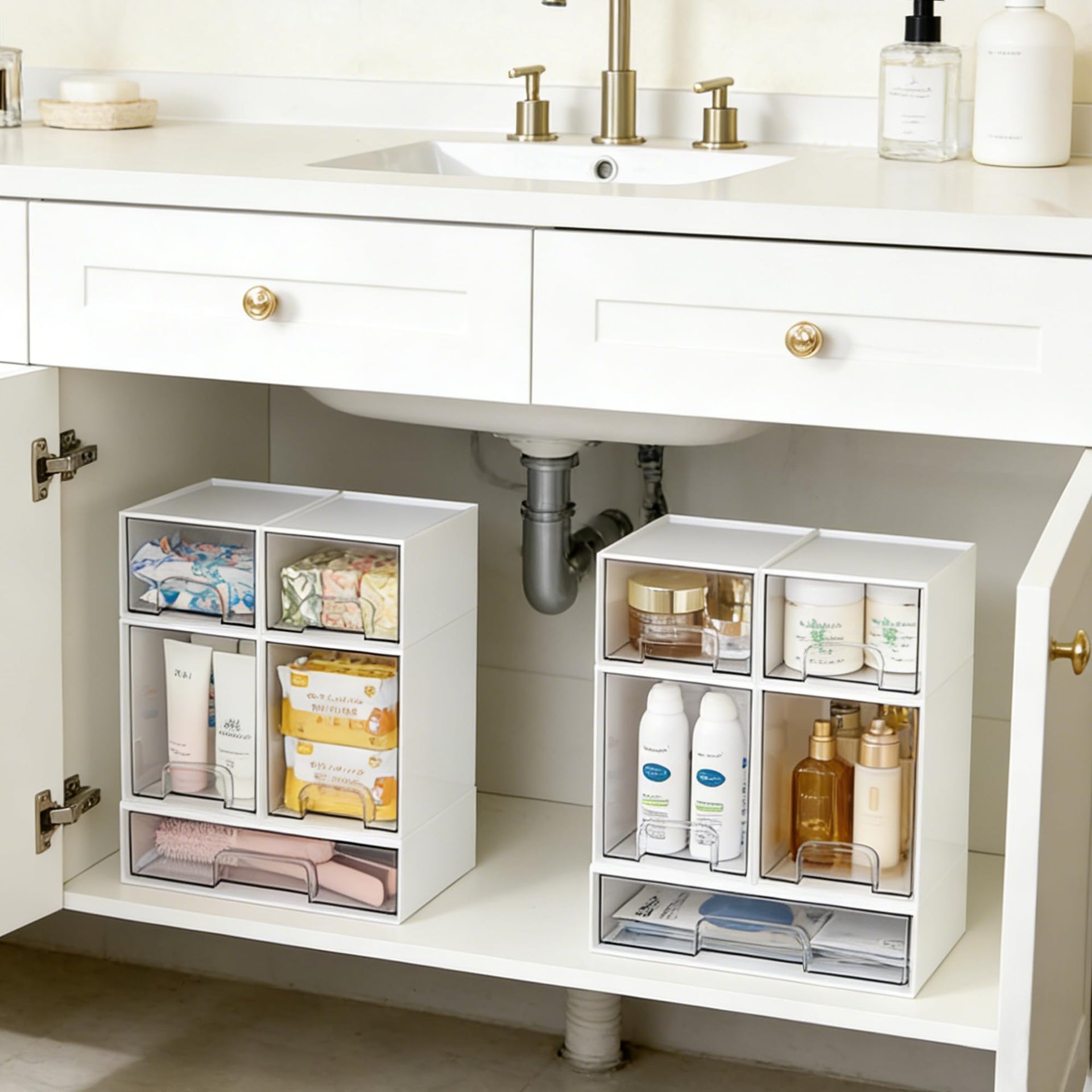 Stackable Storage Drawers Set of 5 (5 Count)