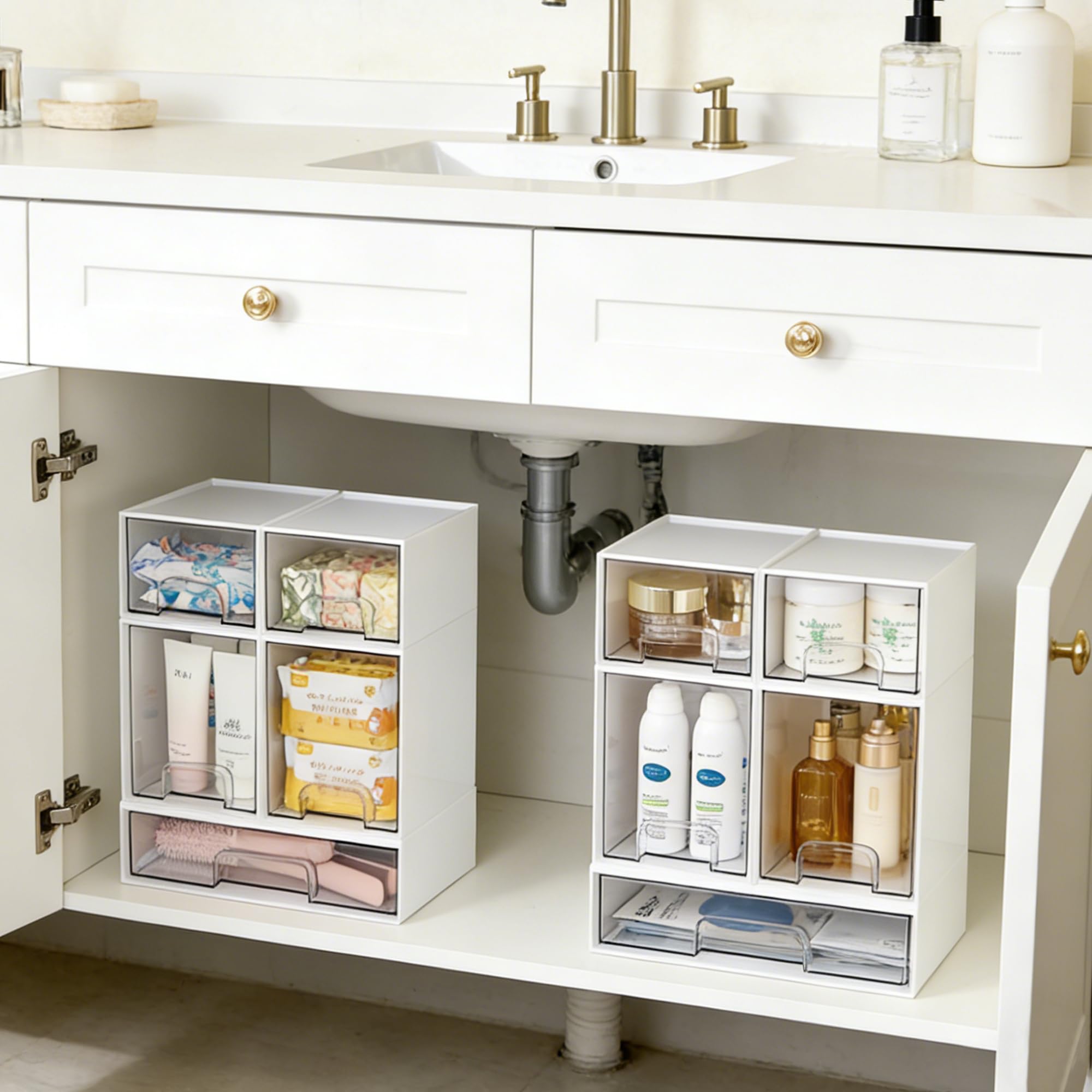 Stackable Storage Drawers Set of 5 (5 Count)