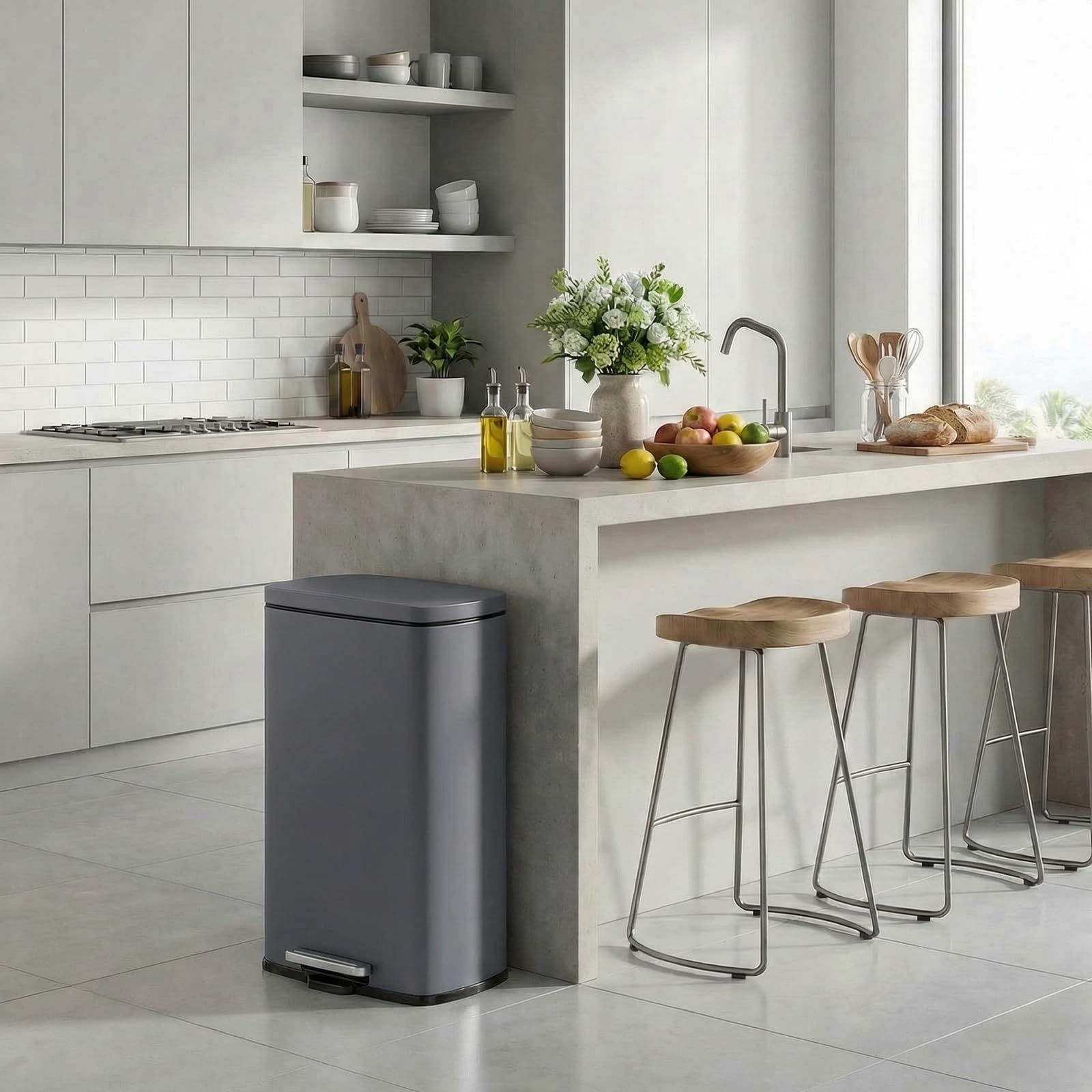 8 Gal Kitchen Trash Can