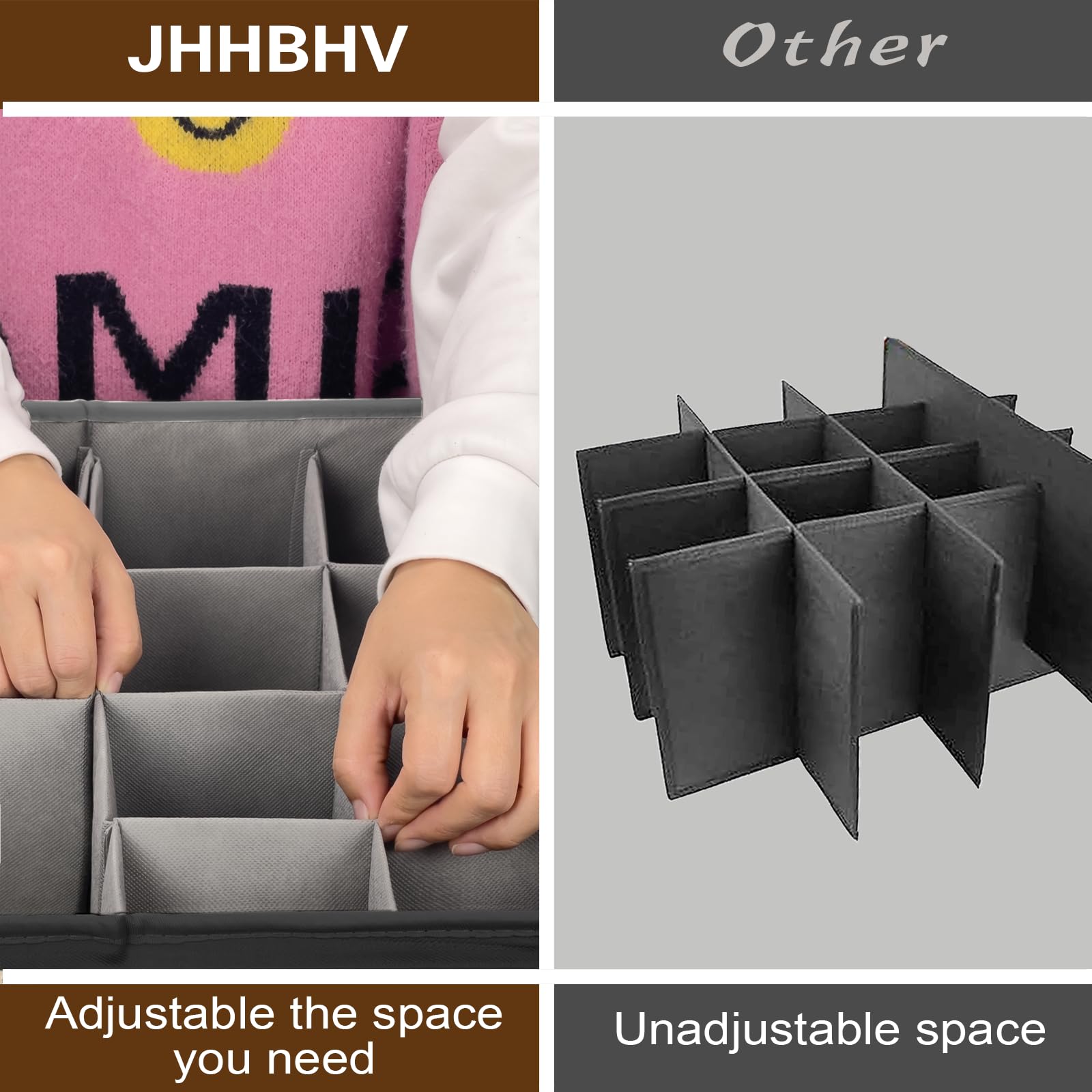 2 Pack Shoe Organizer for Closet with Adjustable Divider Shoe Storage Box (2 Count)