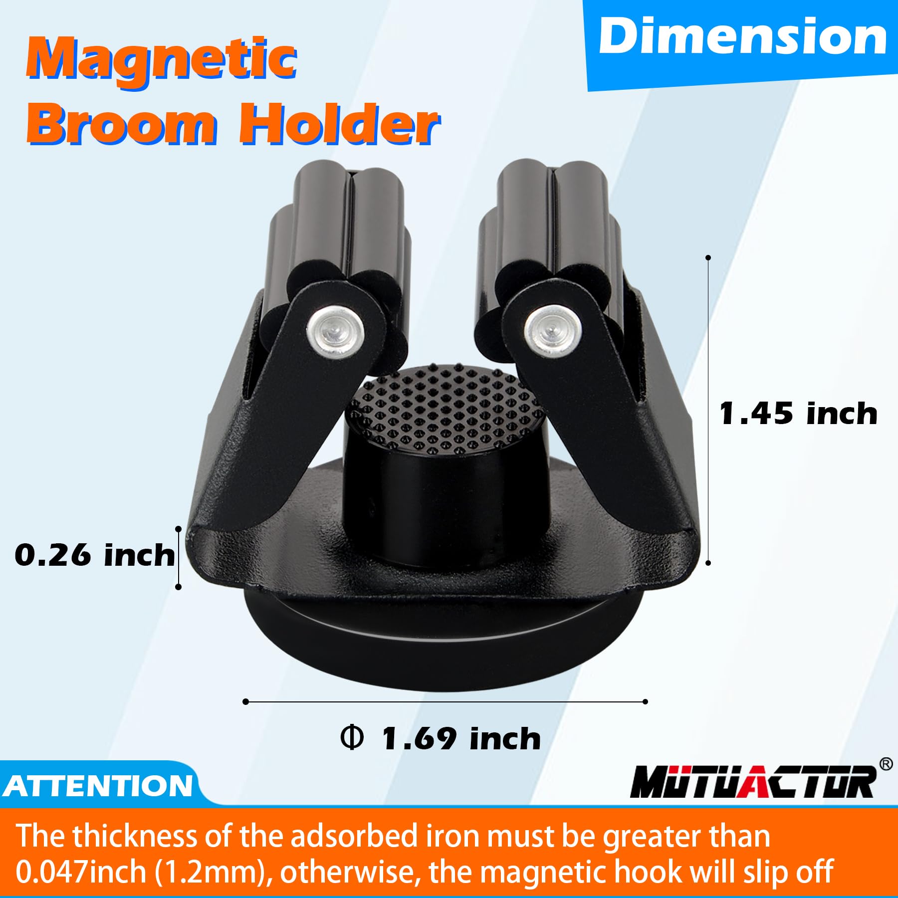 Magnetic Broom Holder Heavy Duty (2 Count)