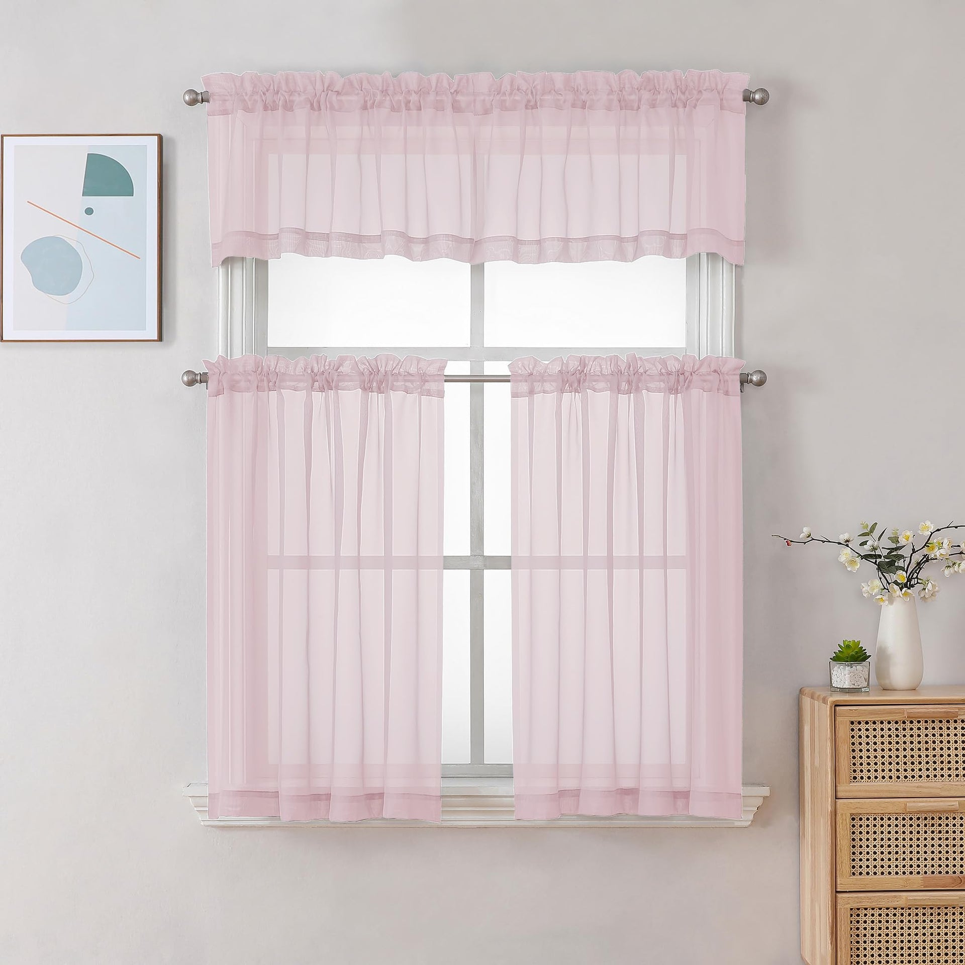 Sheer Valances for Windows 2 Pack (2 Count)