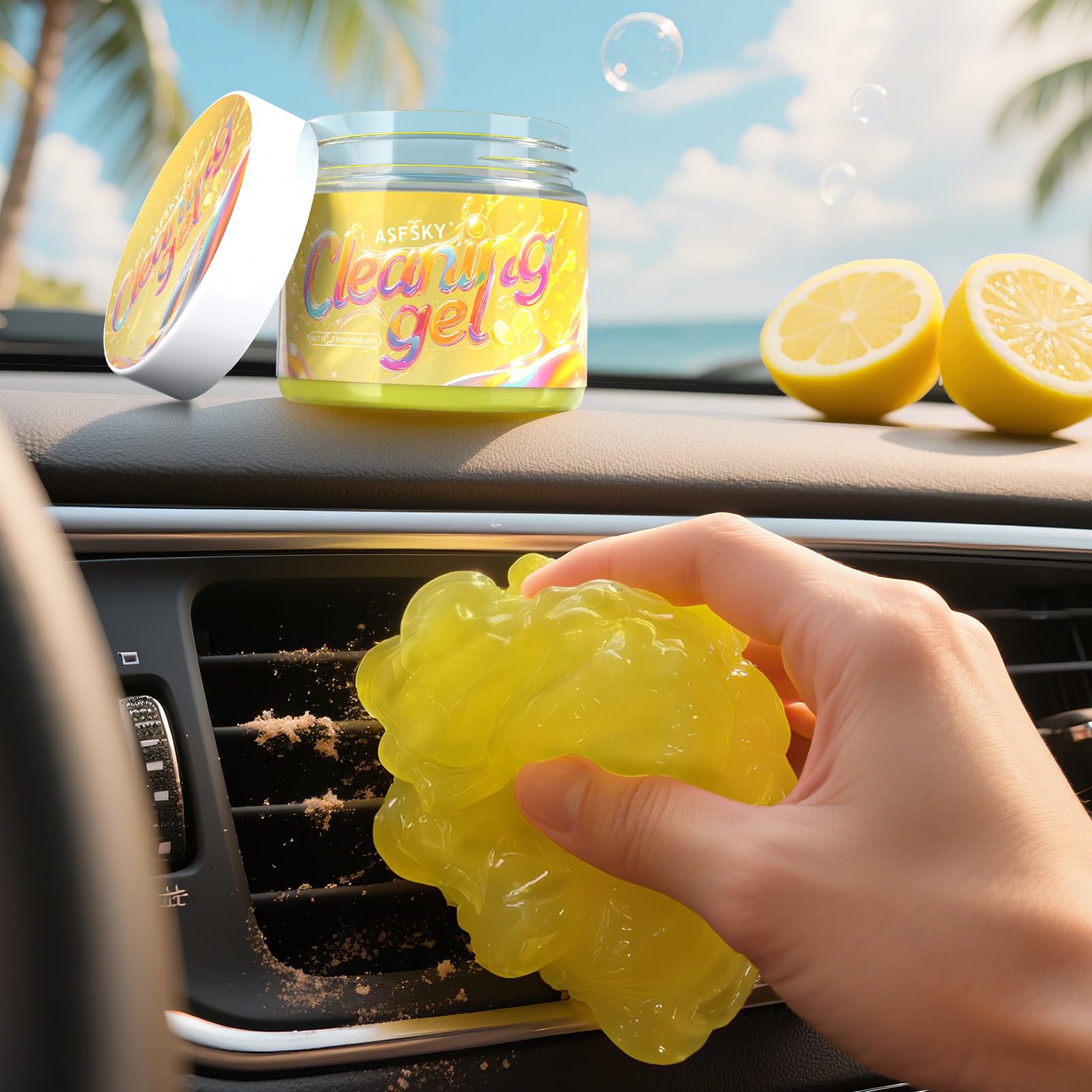 Keyboard Cleaning Gel Universal Cleaning Gel Dust Remover Lemon (5.6 Ounce)