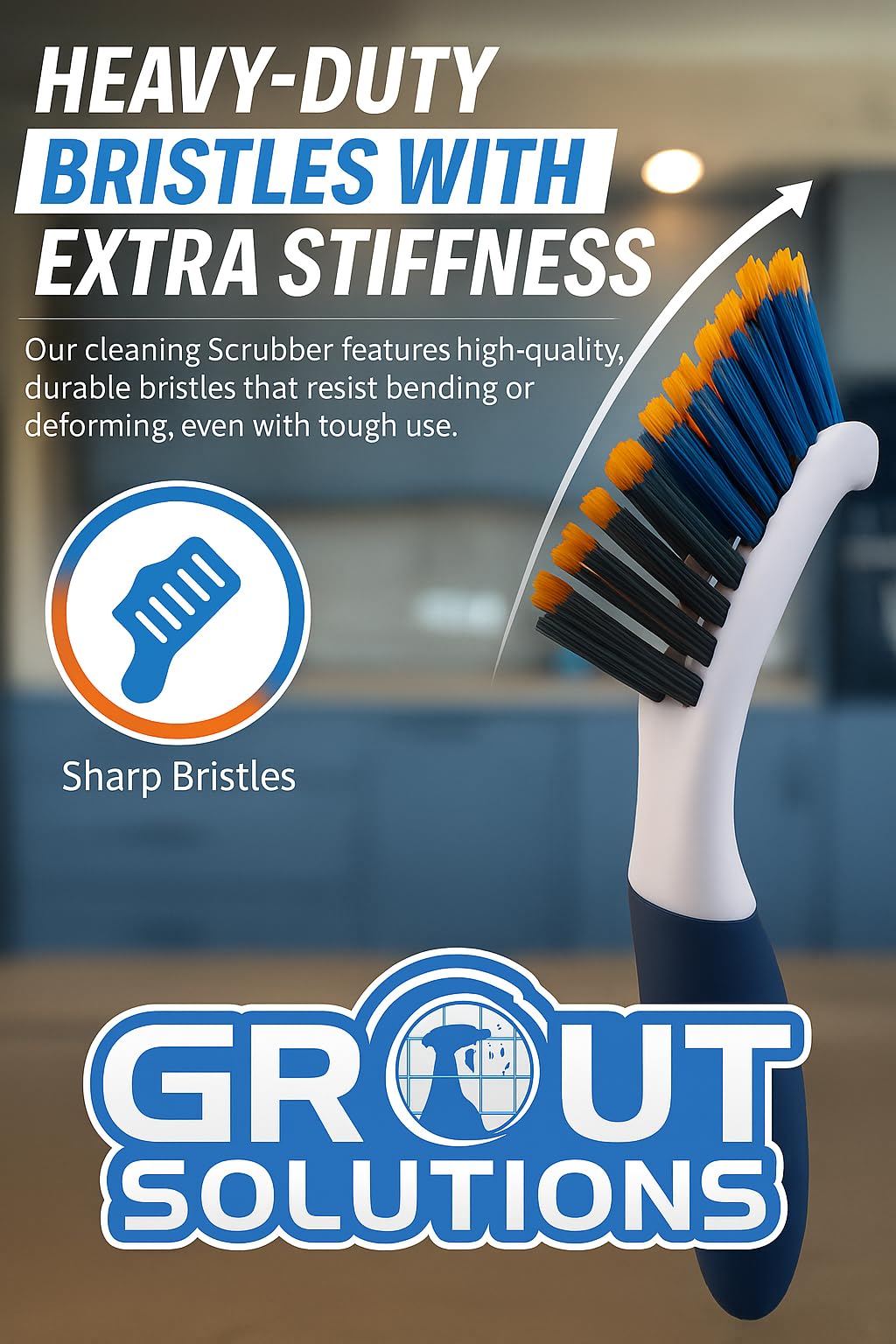 Grout Brush with Stiff Bristles