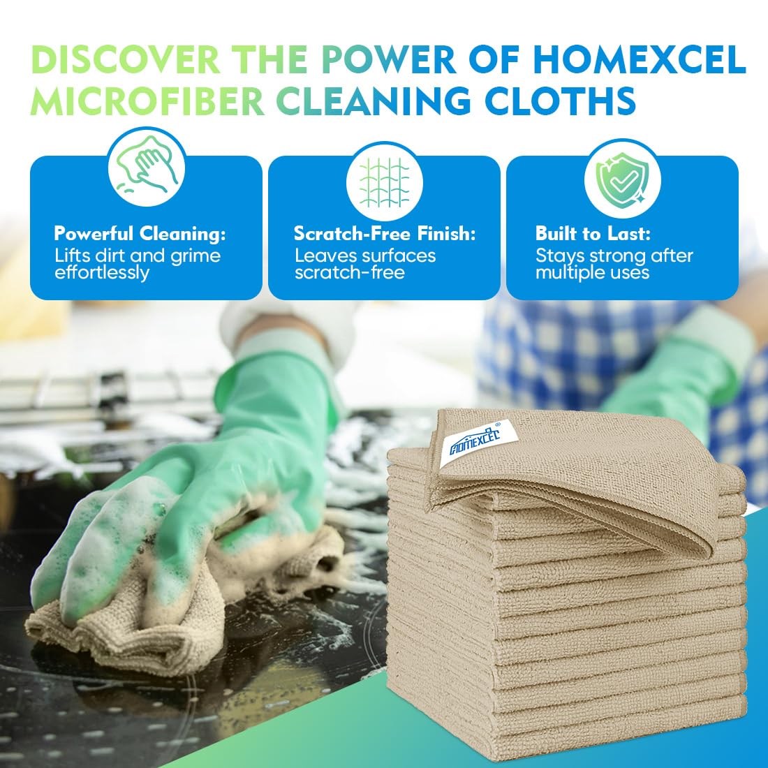 Brown Microfiber Cleaning Cloth 12 Pack (12 Count)