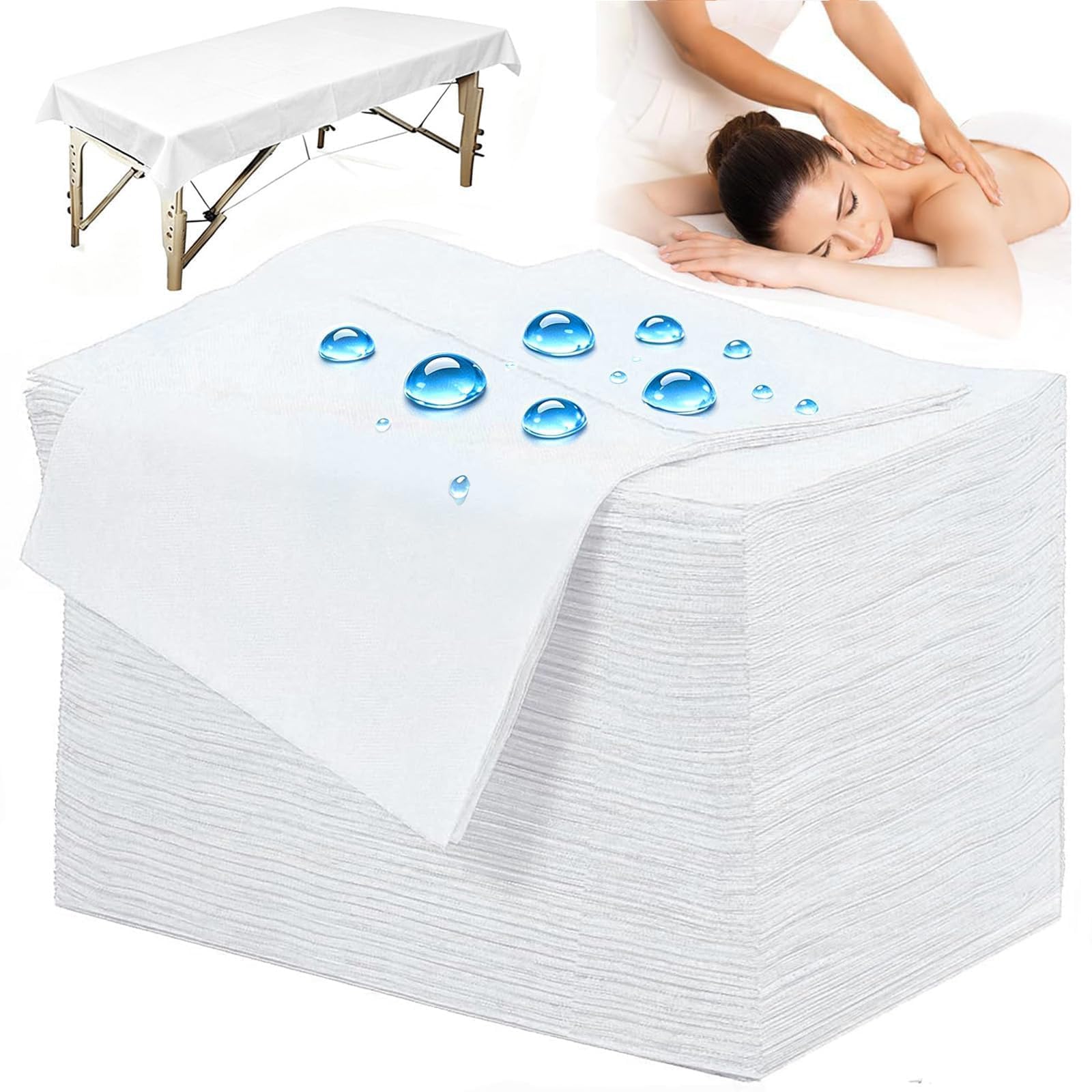 50 PCS Massage Table Sheets Disposable Spa Bed Cover 75"x31" Oil (50 Count)