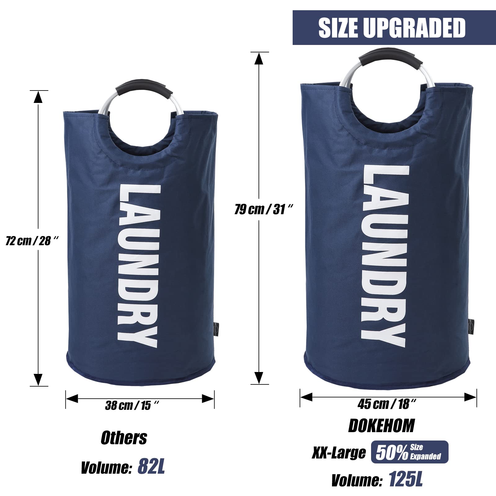 125L X Large Collapsible Washing Laundry Basket Bag - ModHome Supplies