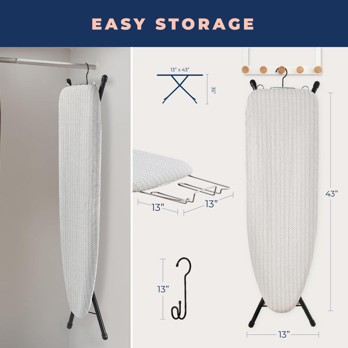 Ironing Board with Iron Rest