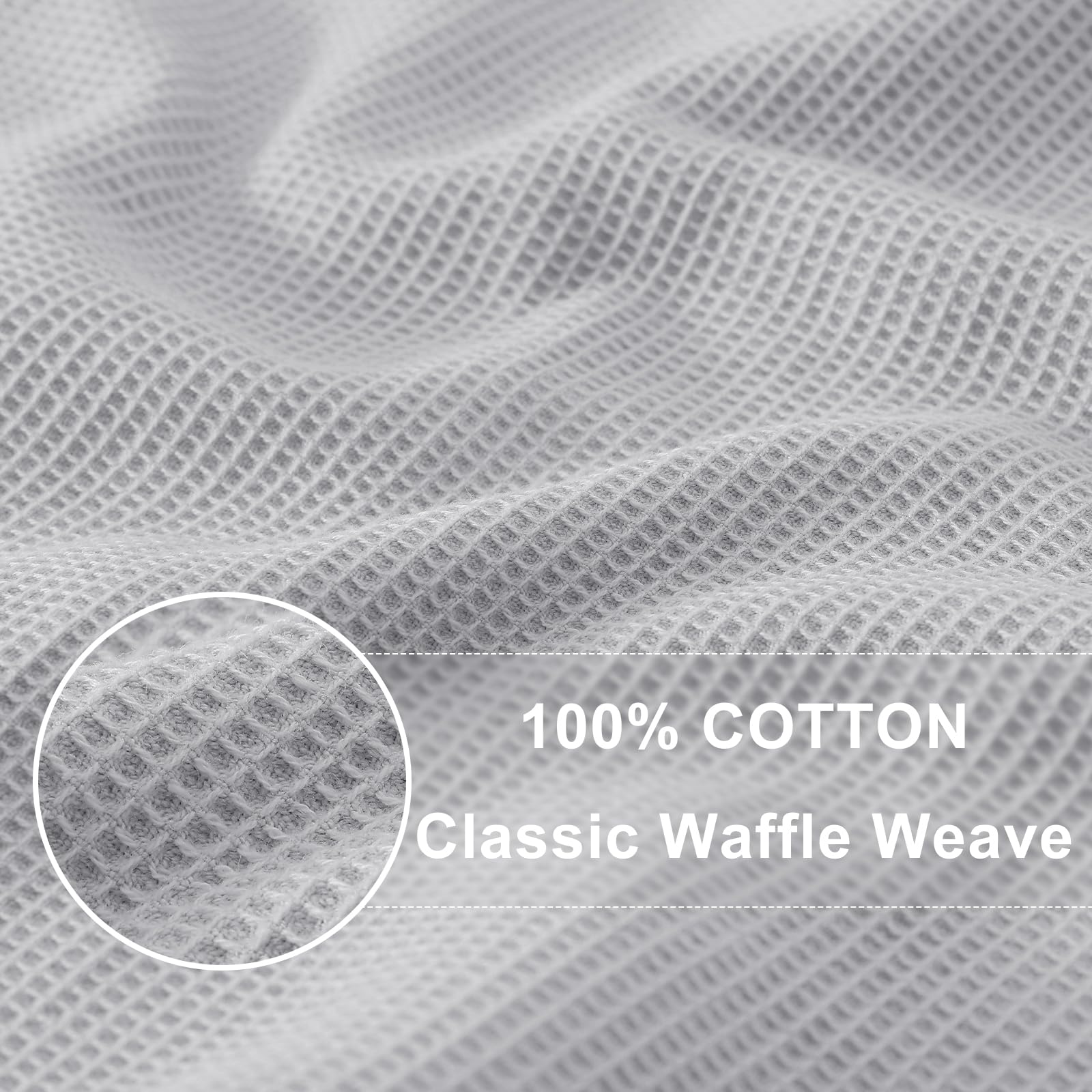 100% Cotton Waffle Weave Kitchen Towels (12 Count)