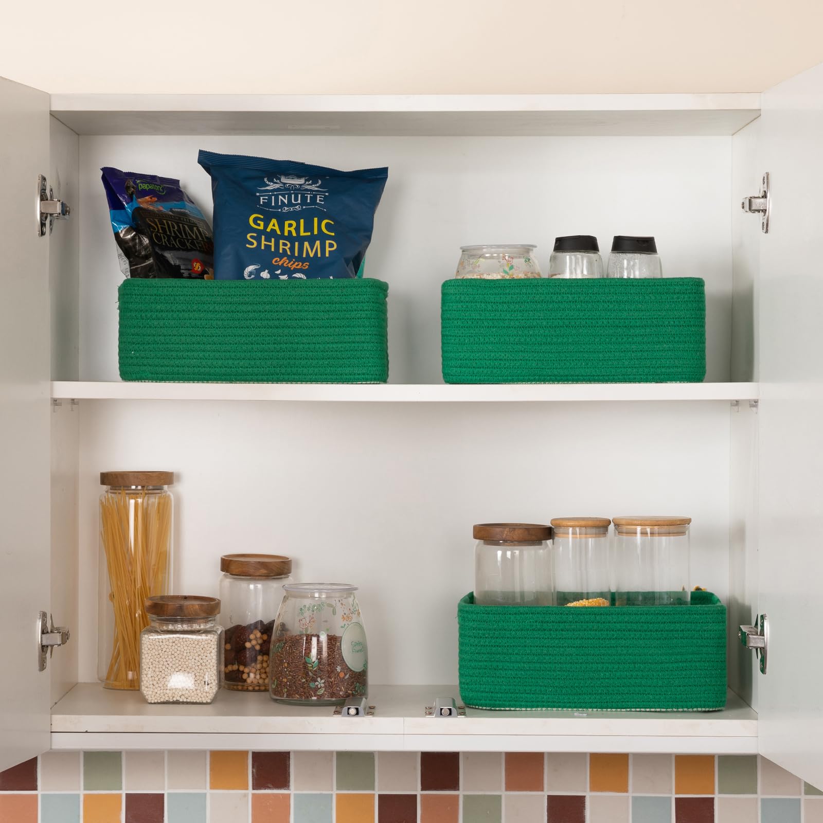 3 Pack Small Storage Baskets for Organizing (3 Count)