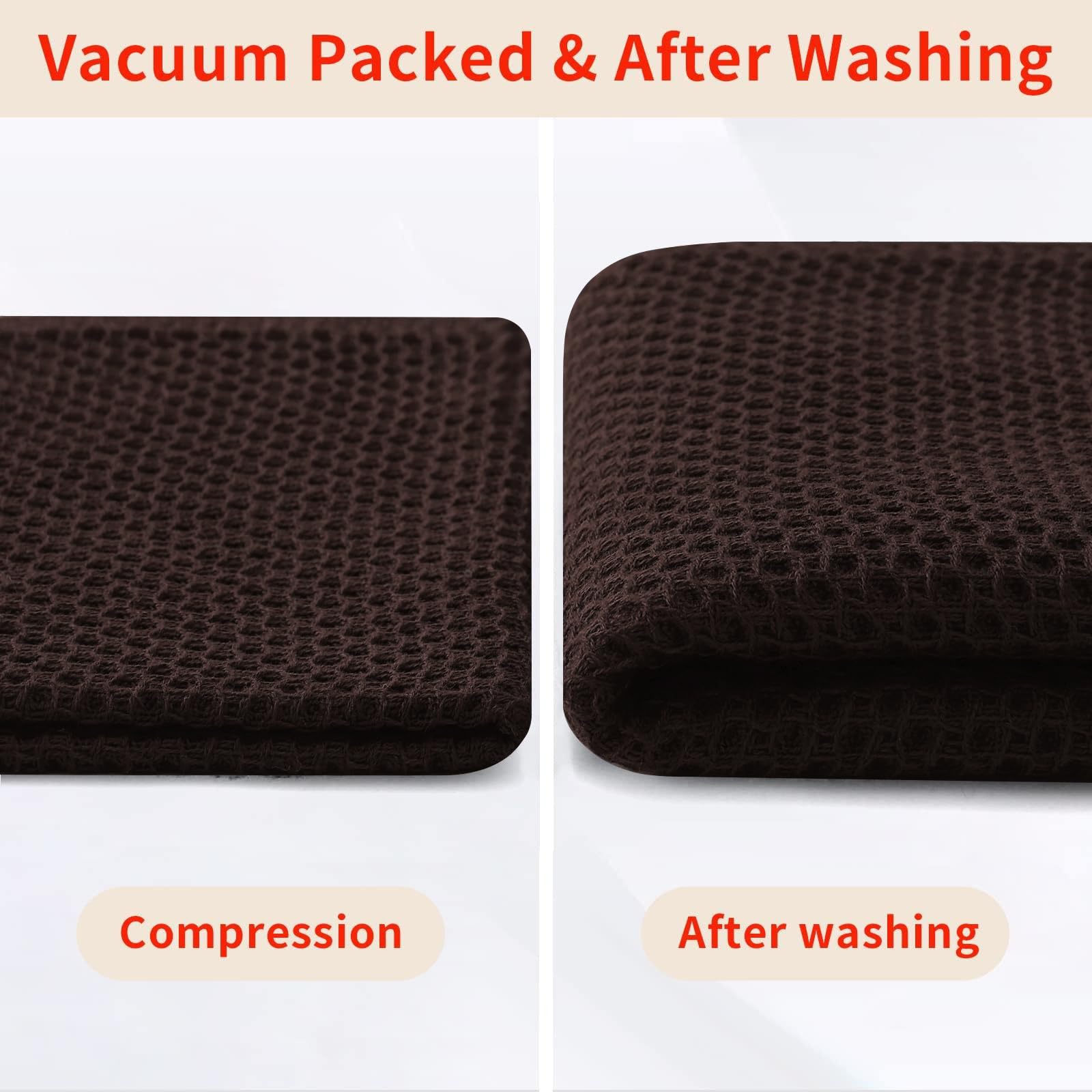 100% Cotton Waffle Weave Kitchen Dish Towels 6 (6 Count)