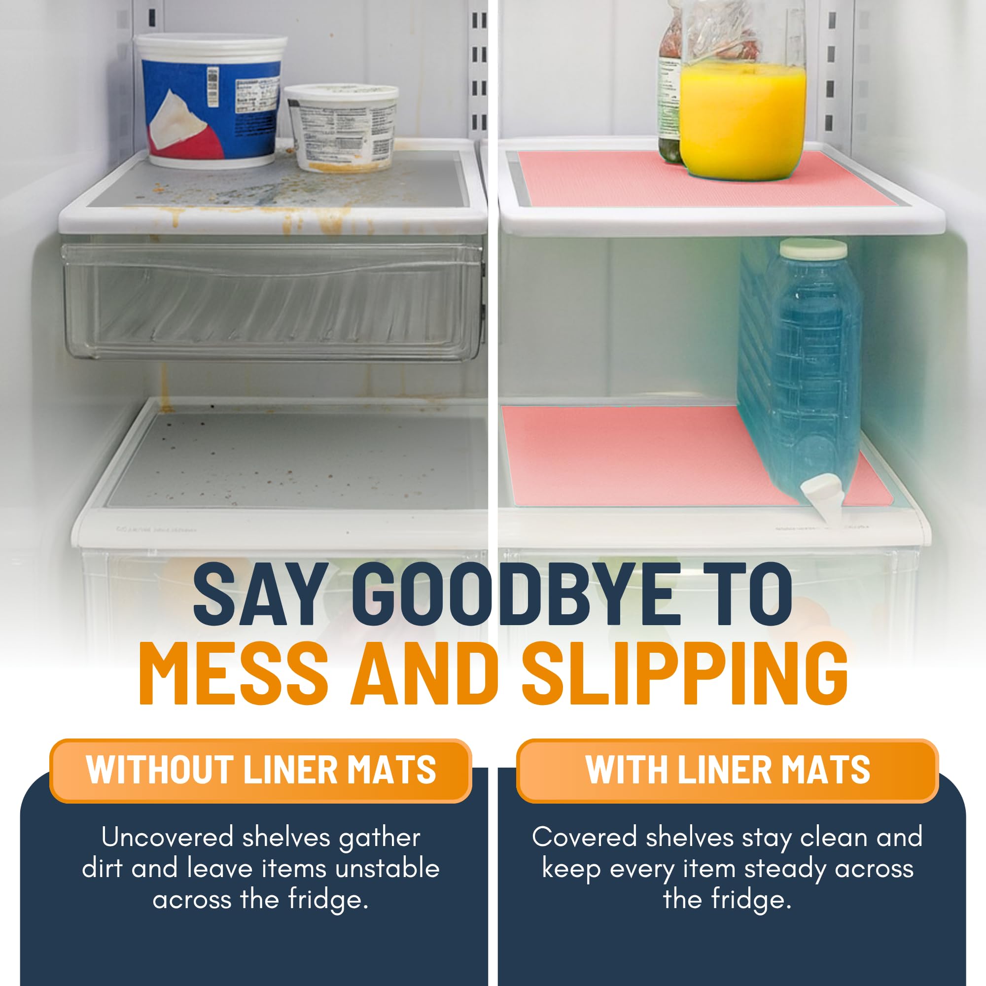 Refrigerator Liners for Shelves (8 Count)