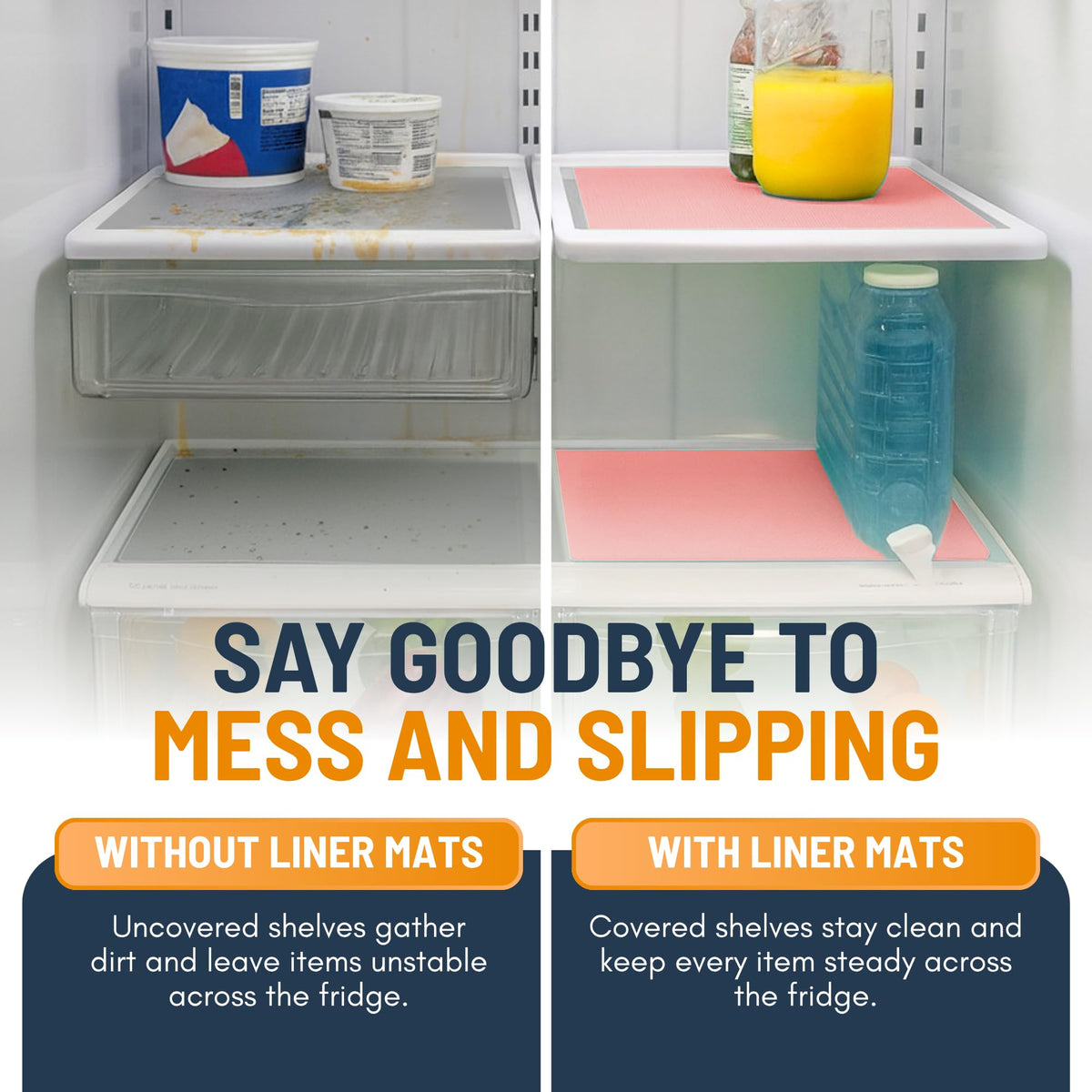 Refrigerator Liners for Shelves (12 Count)
