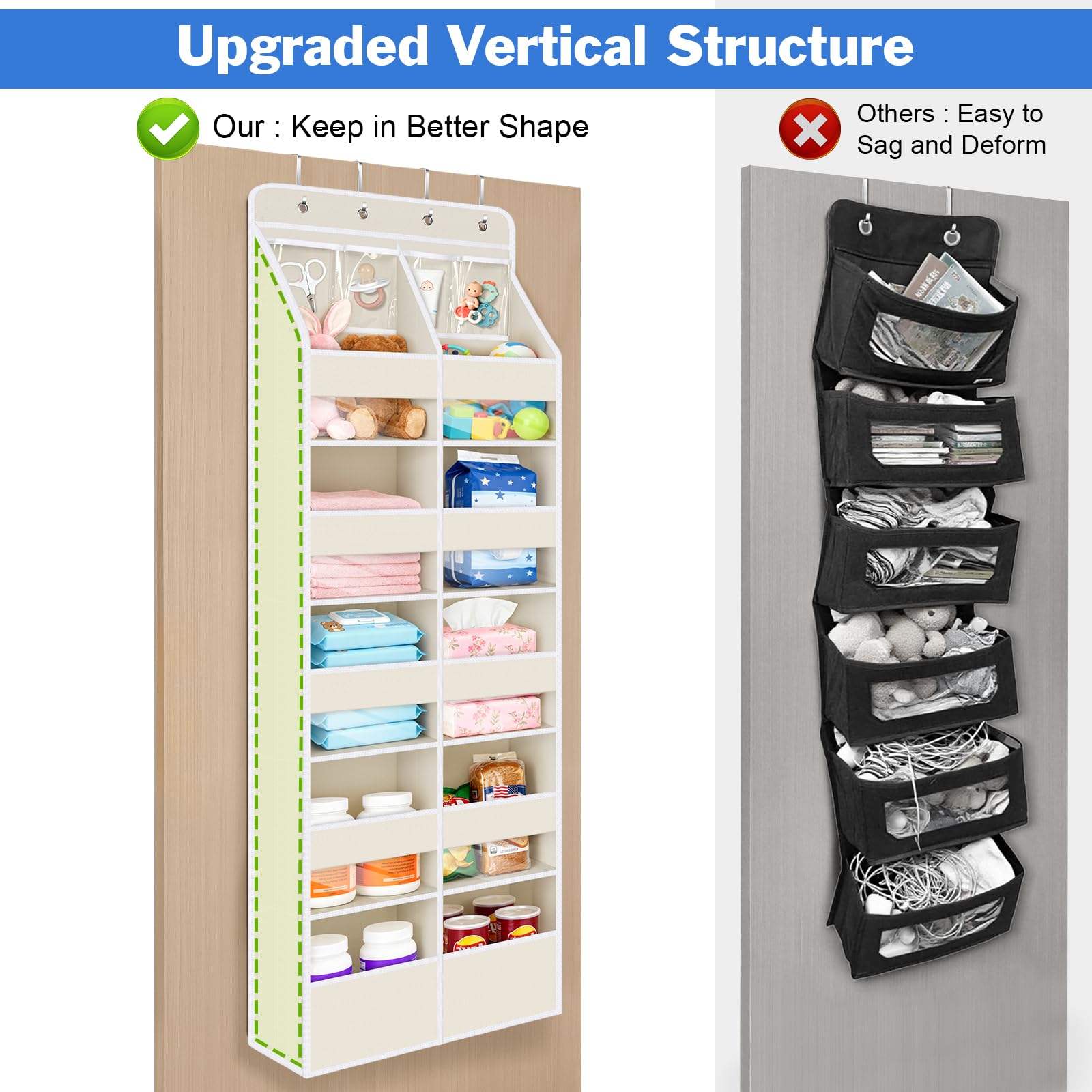 Upgraded Over the Door Organizer for Baby Nursery