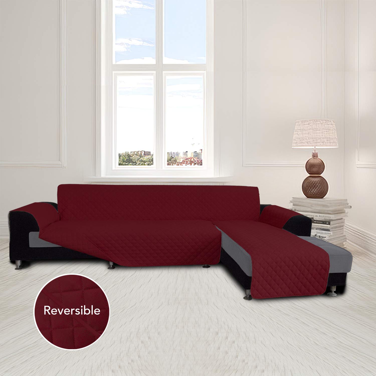 Sofa Slipcover L Shape Sofa Cover Sectional Couch Cover Furniture Protector Mat for Pets Dog Cat