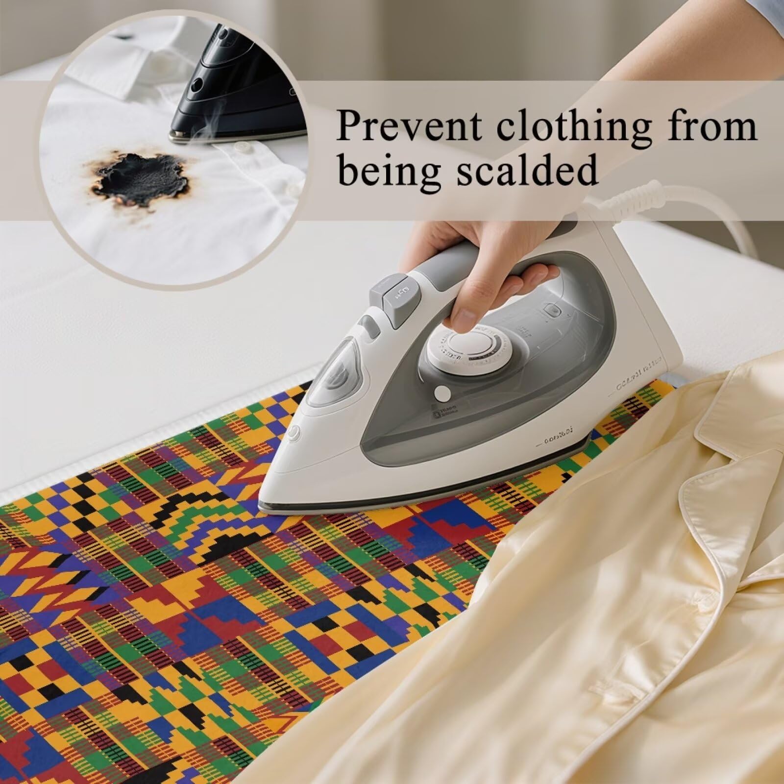 Ironing Mat Pad for Table Portable Travel Iron Blanket African Print Ironing Board Covers Tribal Pressing Mat Heat Press Pads 32x16 Inches