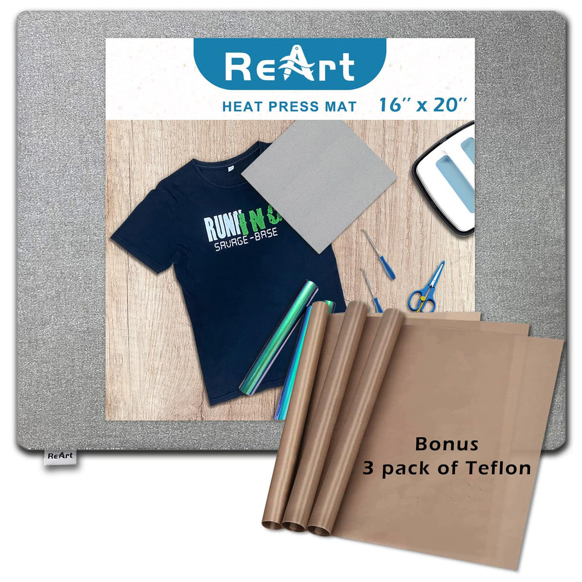 Heat Press Mat 16" x 20" for Easypress Both Sides Applicable