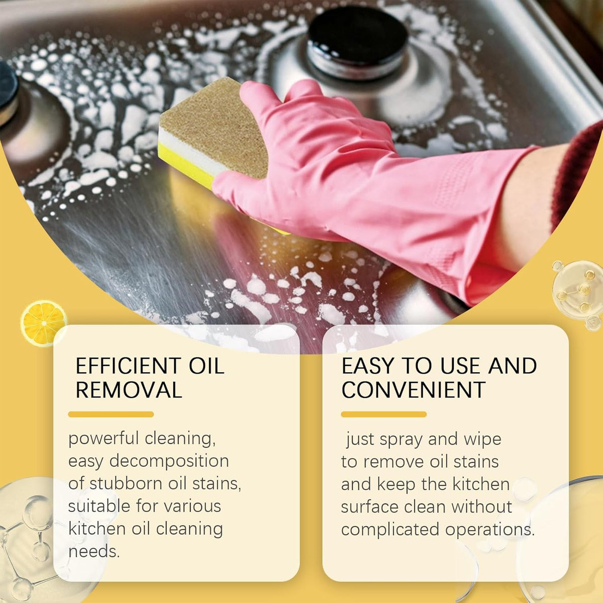 Multifunctional Powerful Kitchen Foam Cleaner, Rotateepic Foam Cleaner, Greasy Dirt Clean Spray, All-Purpose Heavy Duty Degreaser Cleaning Spray for Oven, Stove and Range Hood (3pcs) - ModHome Supplies