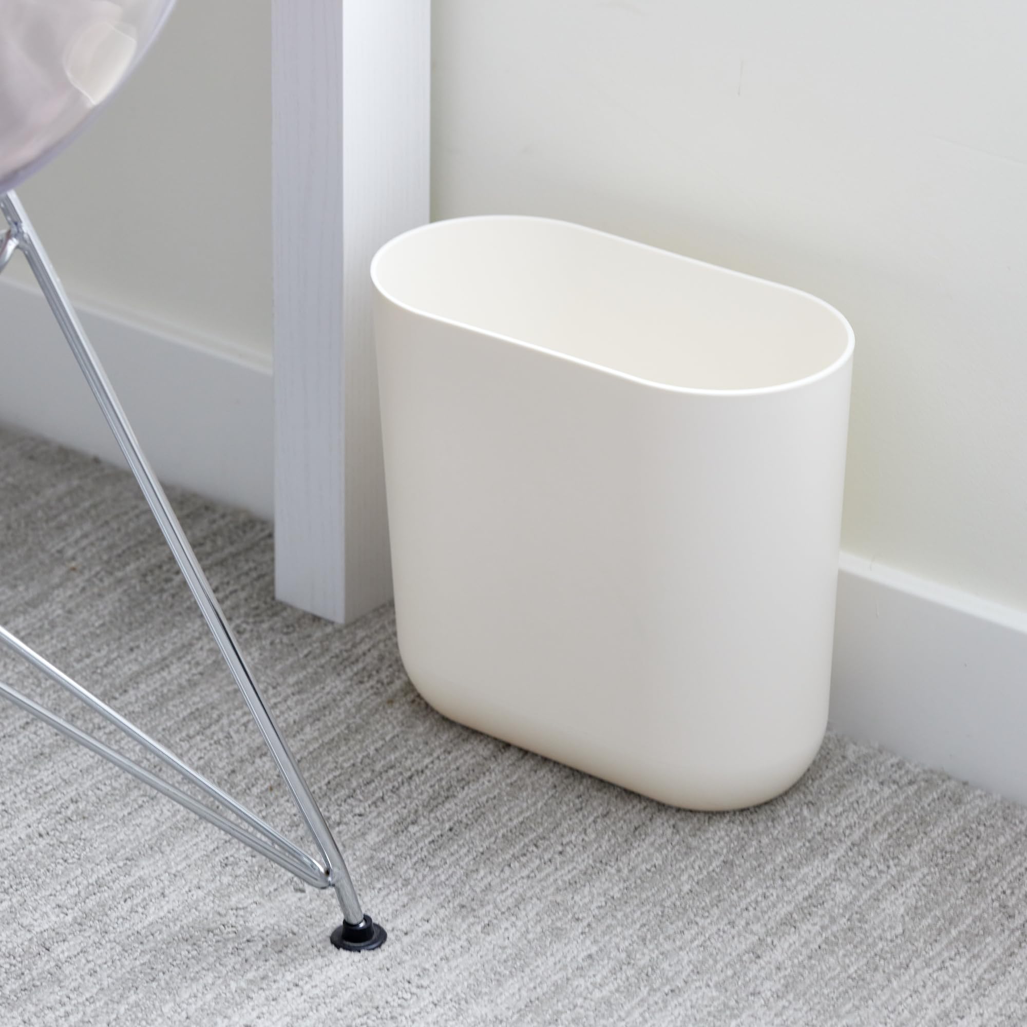 Small Slim Plastic Bathroom Trash Can