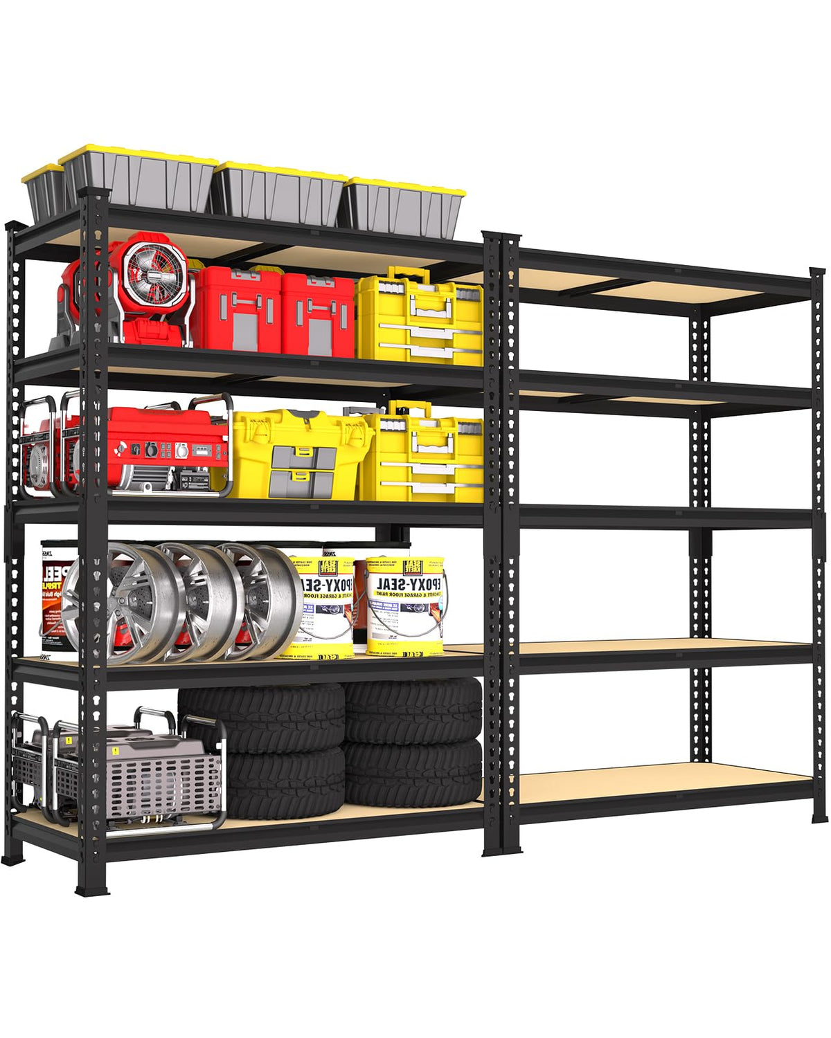 5 Tier Garage Storage Shelves (2 Count)