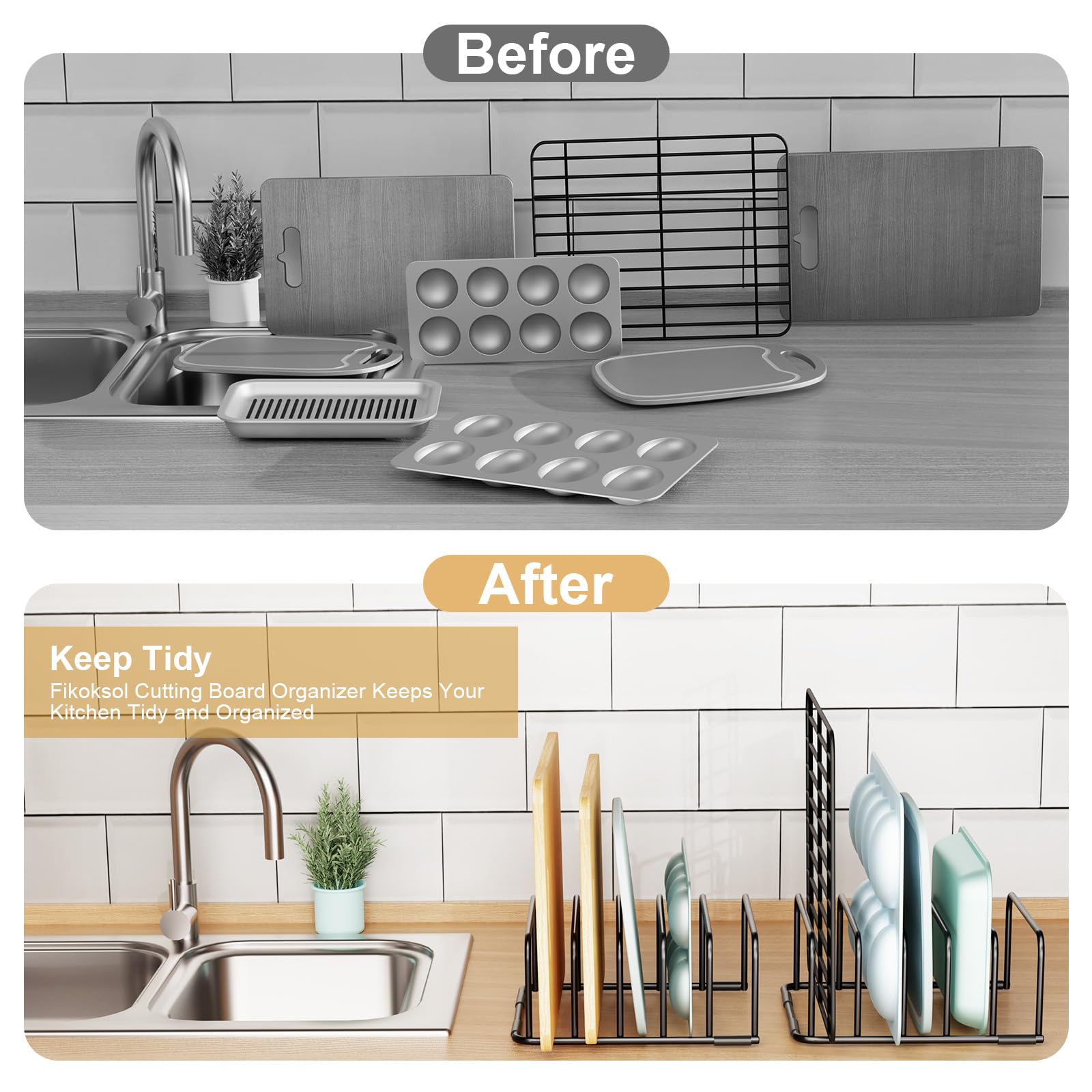 Cutting Board Organizer Storage (2 Count)