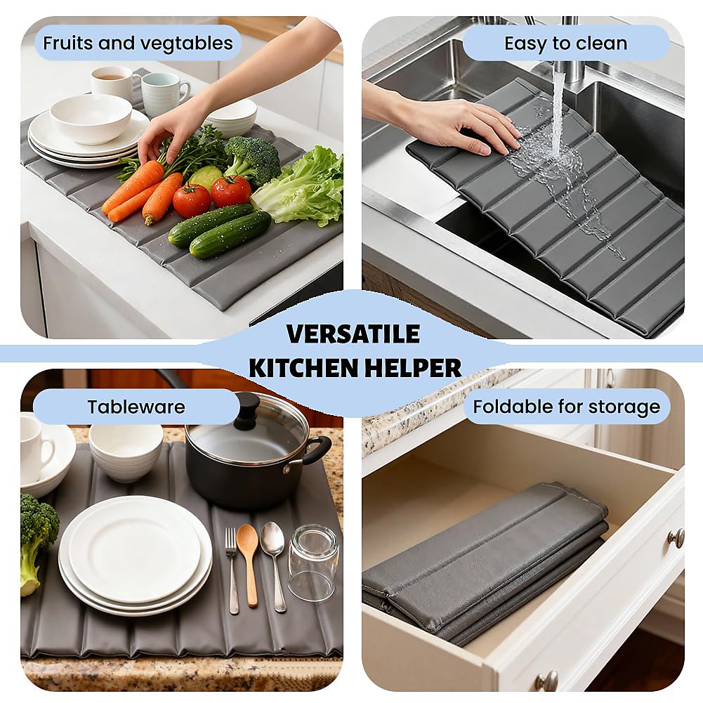 Large Stone Dish Drying Mat for Kitchen Counter
