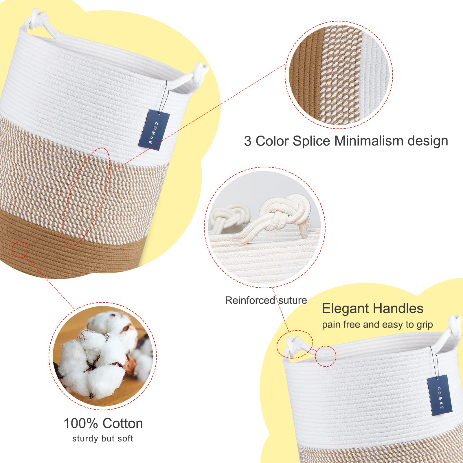 Tall Woven Blanket & Laundry Basket