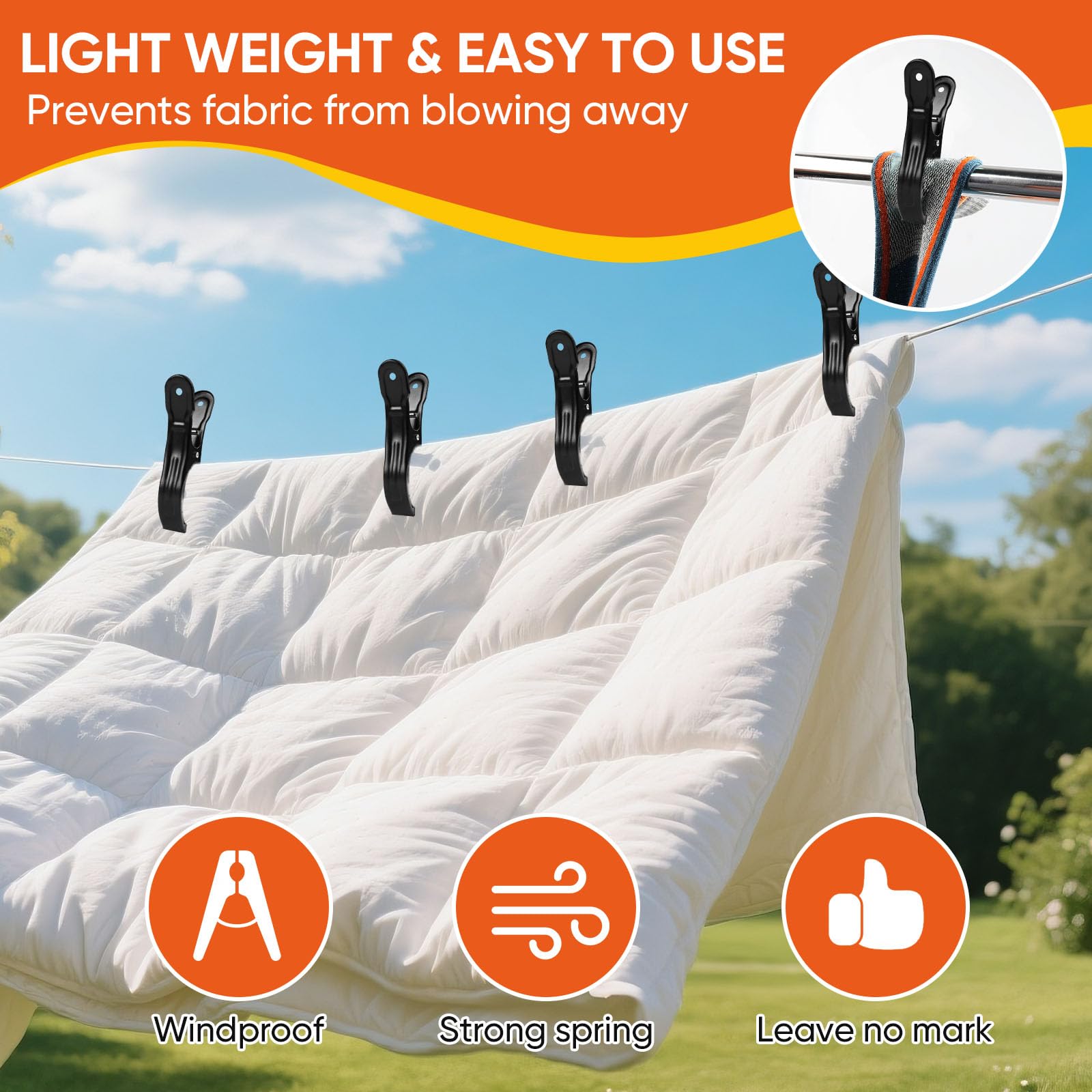 10 Pack Metal Beach Towel Clips (10 Count)