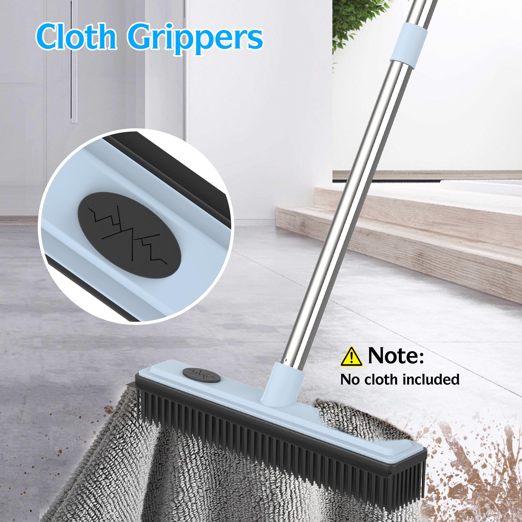 Rubber Broom Carpet Rake for Pet Hair Removal
