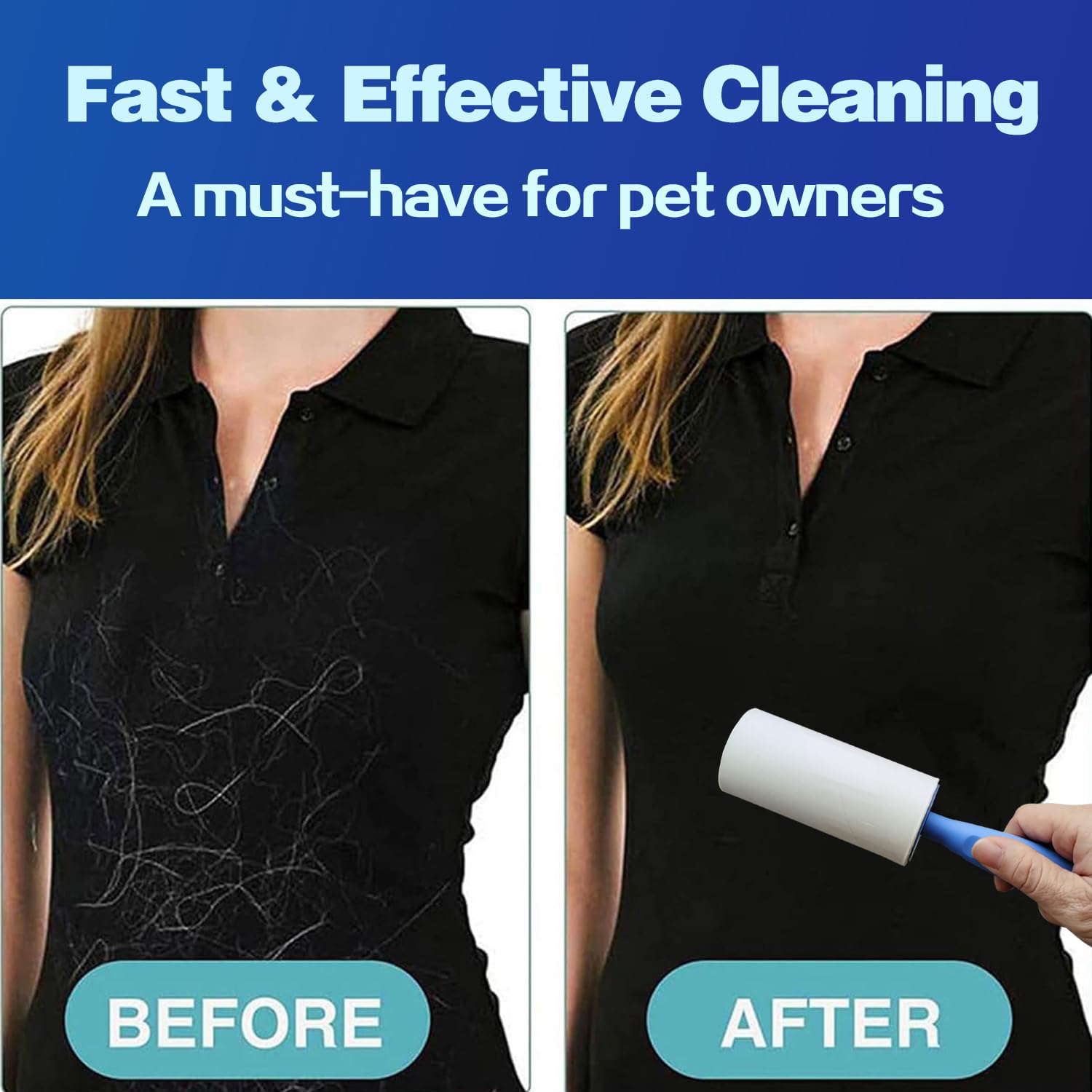 Extra Sticky Lint Roller Mega Value Set 900 Sheets for Pet Hair Removal and Clothes
