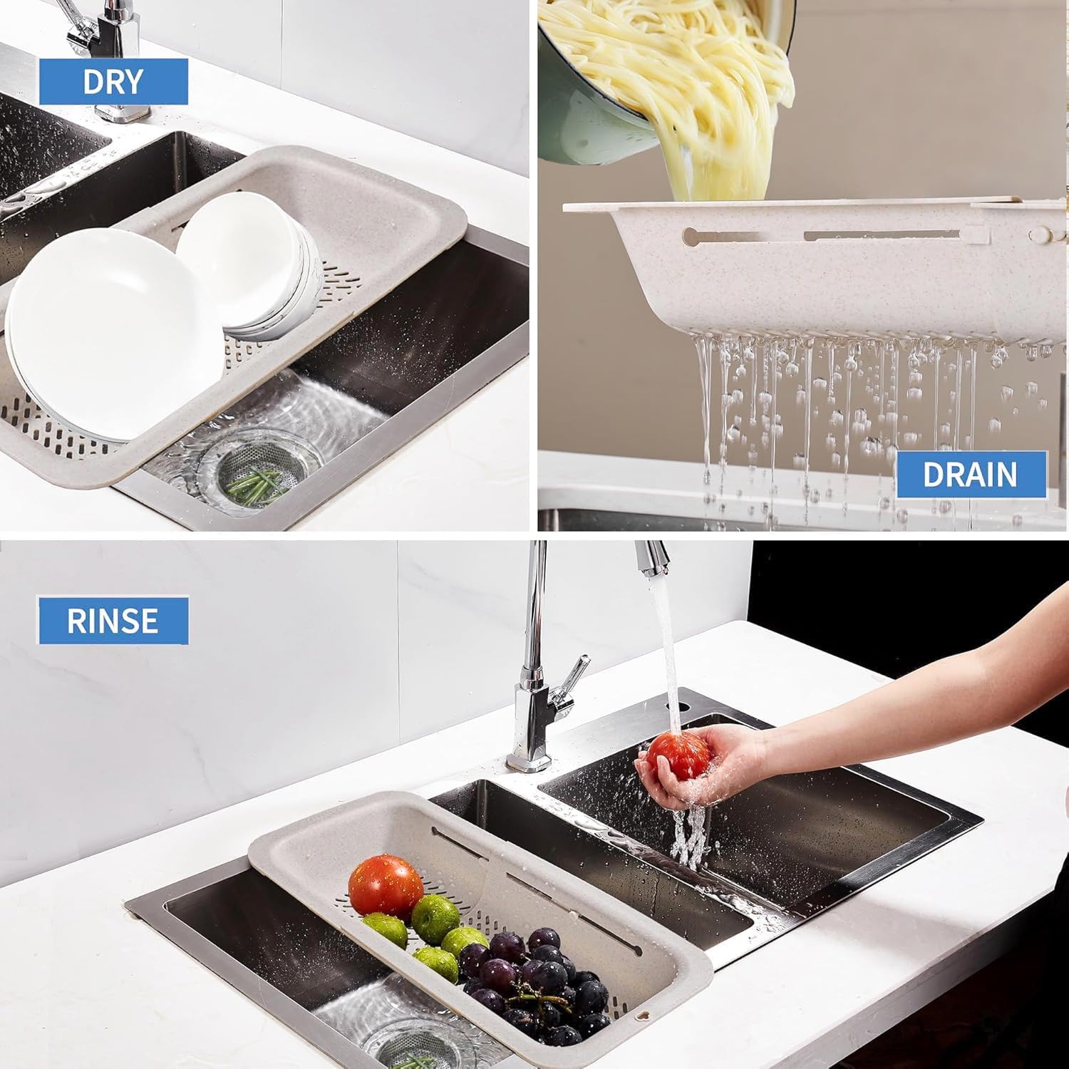Collapsible Colander for Kitchen