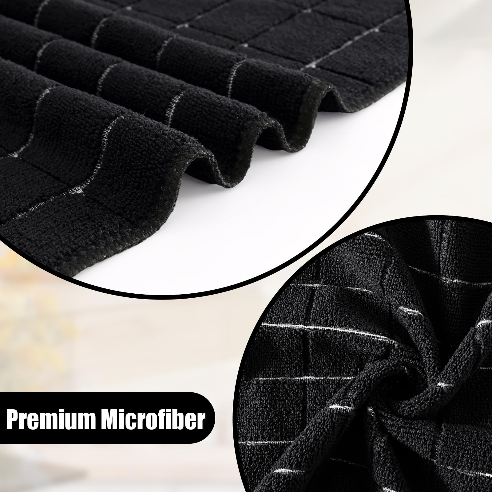 Microfiber Kitchen Towels and Dishcloths Sets (12 Count)