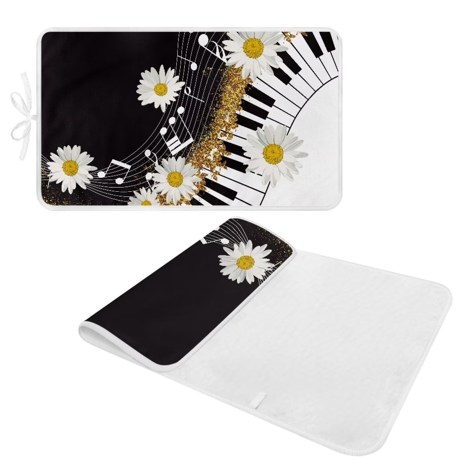Music Ironing Pad Ironing Blanket Thick Travel Iron Pad Heat Resistant Ironing Board Cover for Table Top