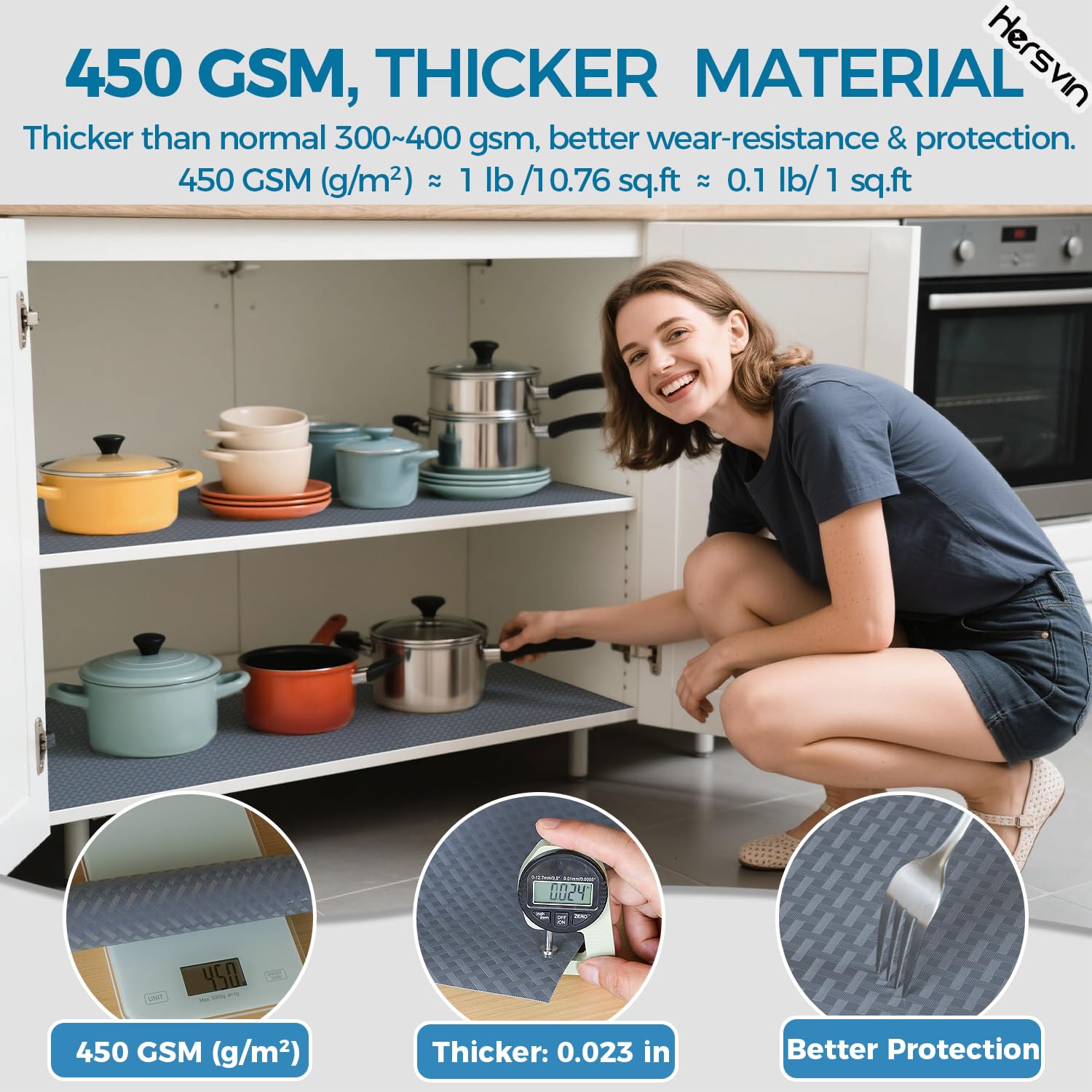 Shelf Liners 24 in x 20 ft EVA Drawer Mats (40 Sq Ft)