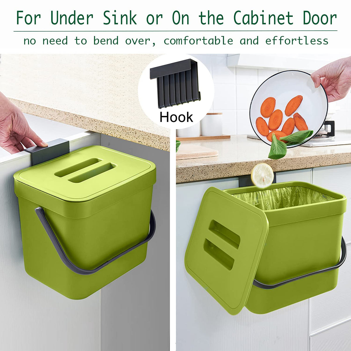 1.8 Gallon Hanging Trash Can