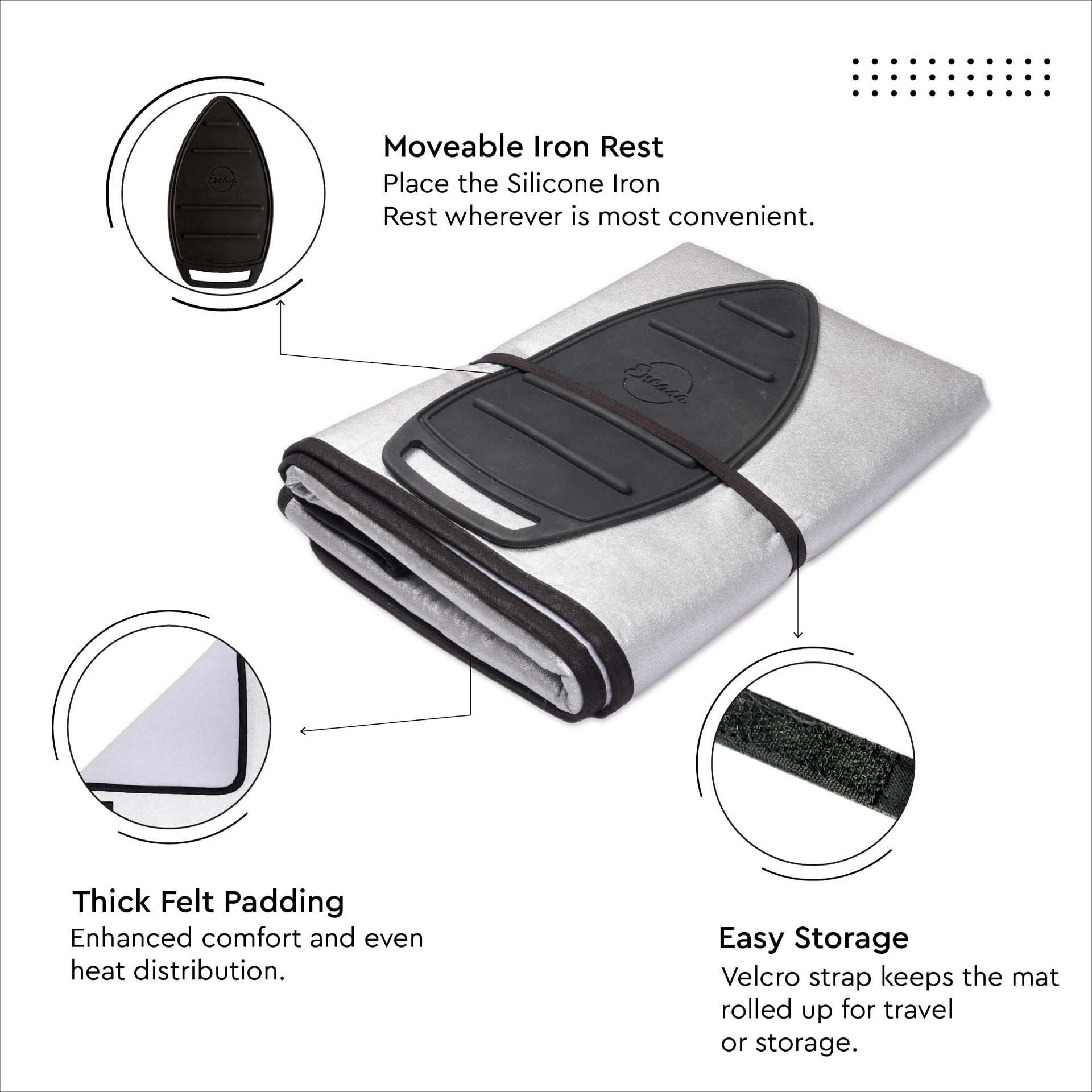 Ironing Mat Heat Reflective Pad 48"x28" Silver