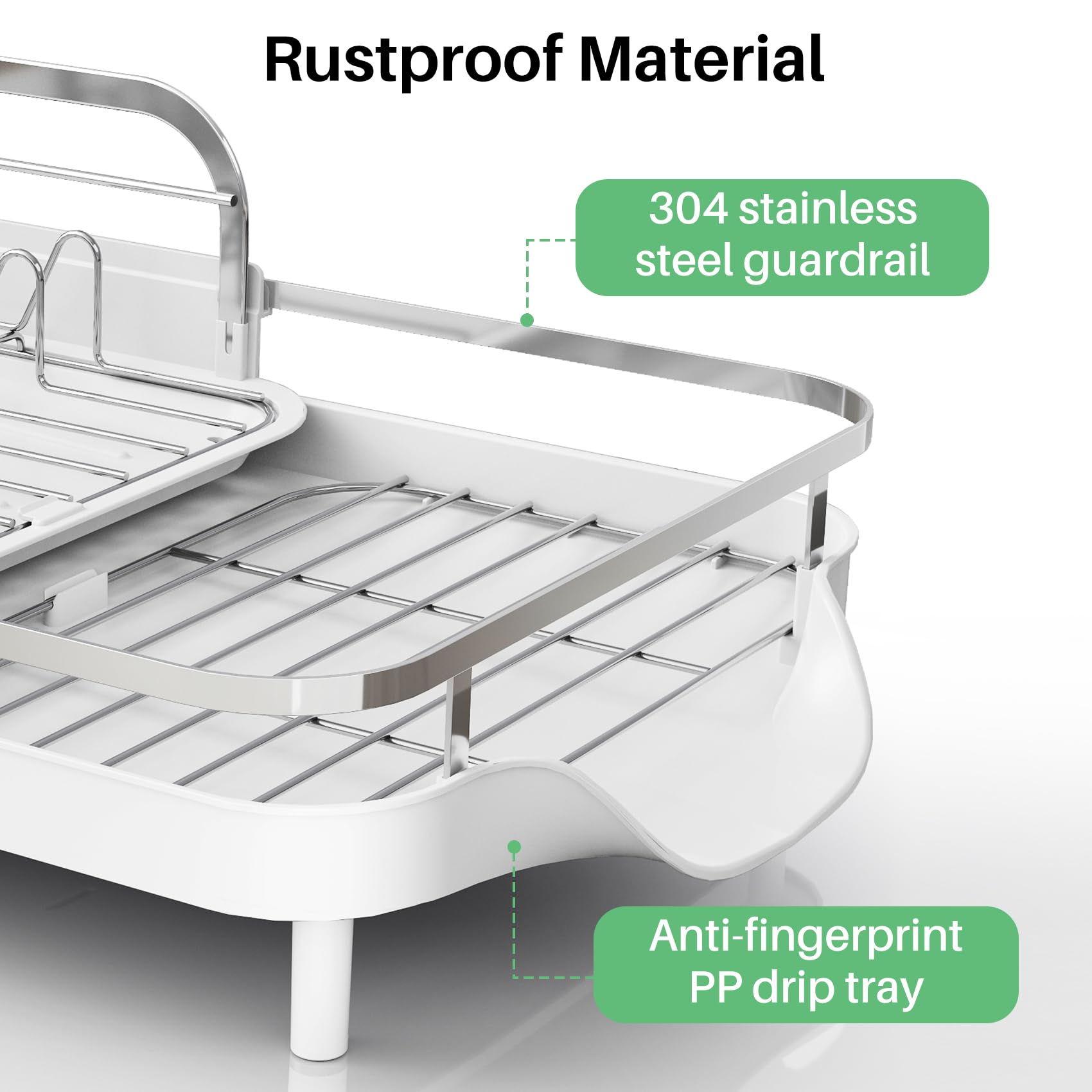 Expandable Dish Drying Rack for Small Kitchen Counter