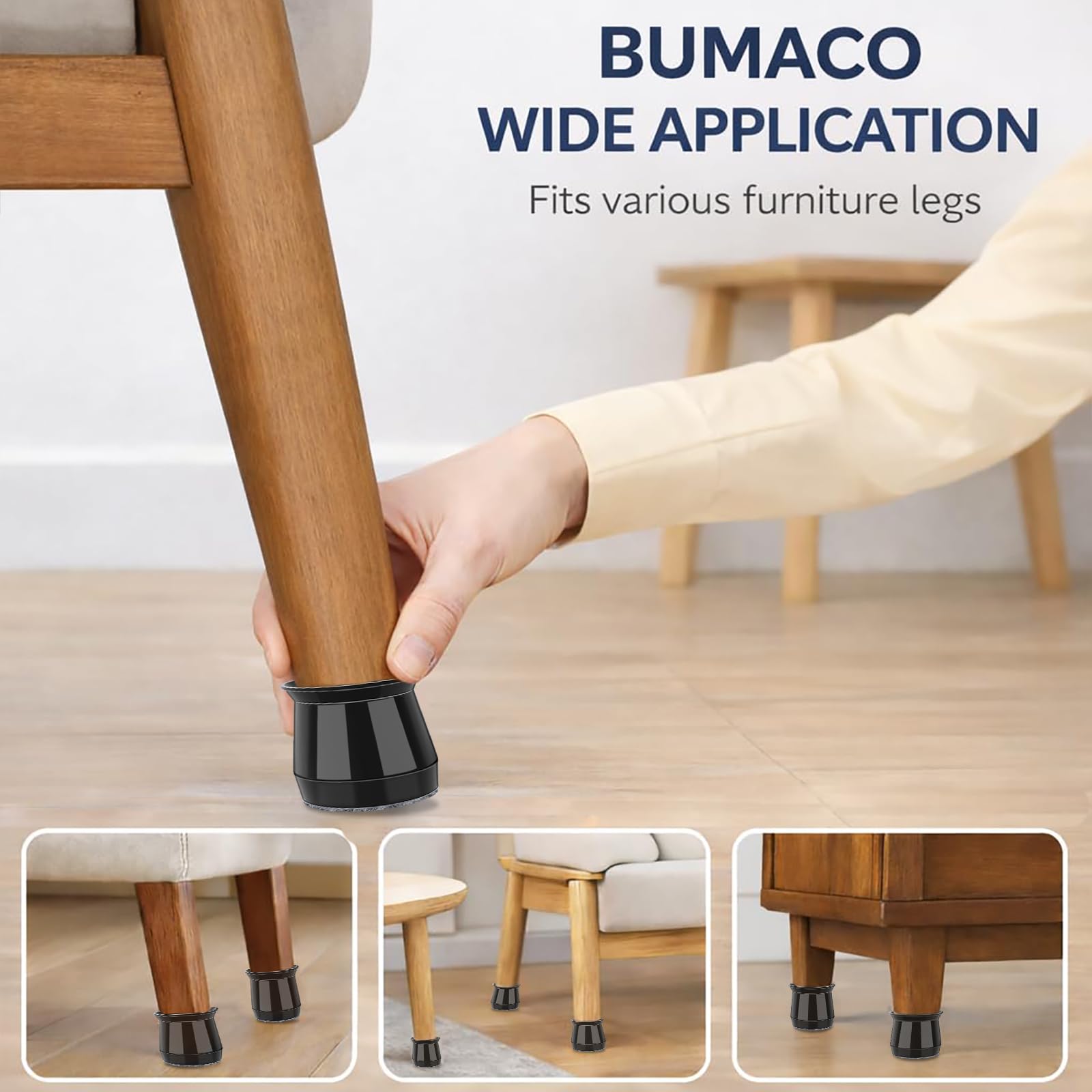 40 Pcs Chair Leg Floor Protectors for Hardwood Floors Anti (40 Count)
