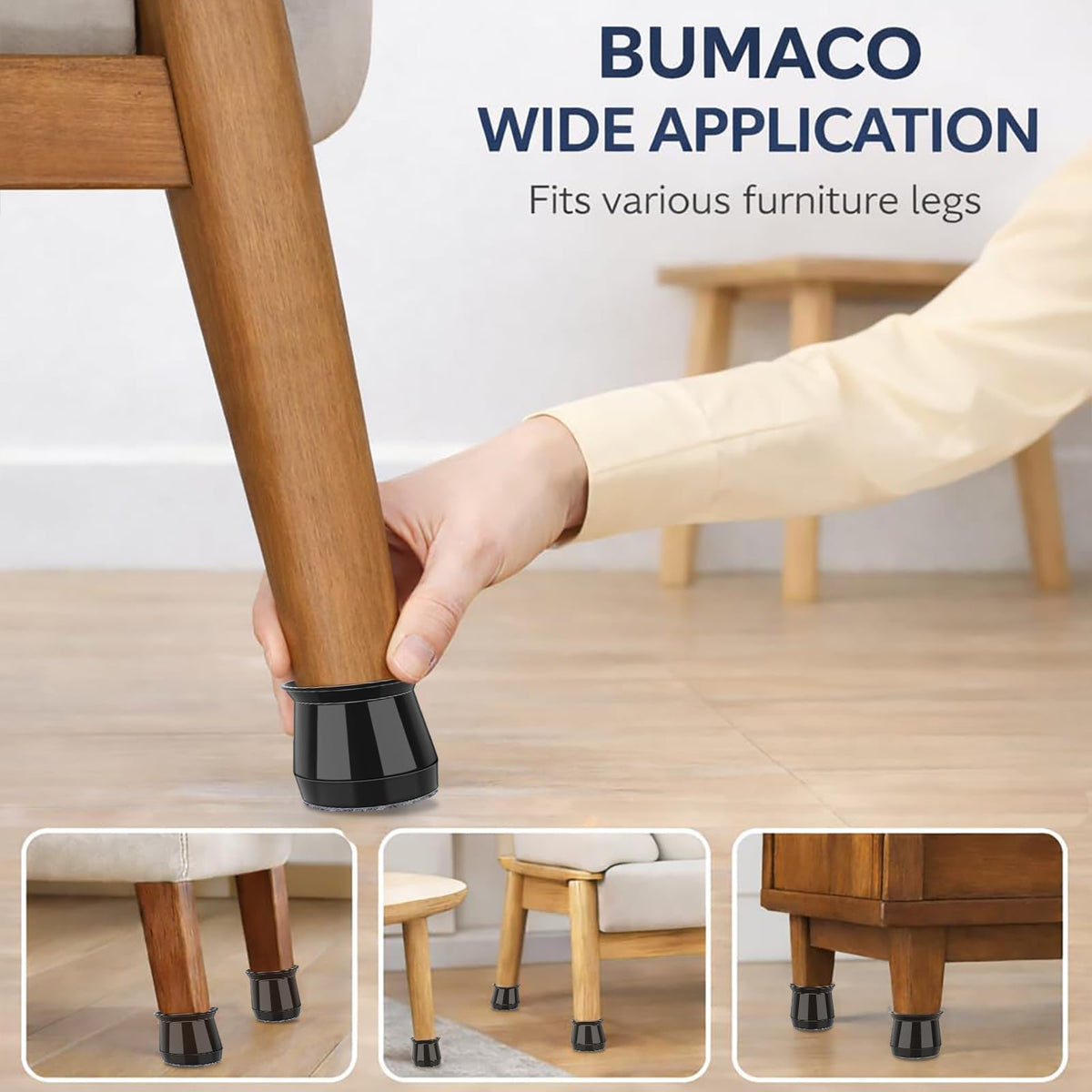 40 Pcs Chair Leg Floor Protectors for Hardwood Floors Anti (40 Count)