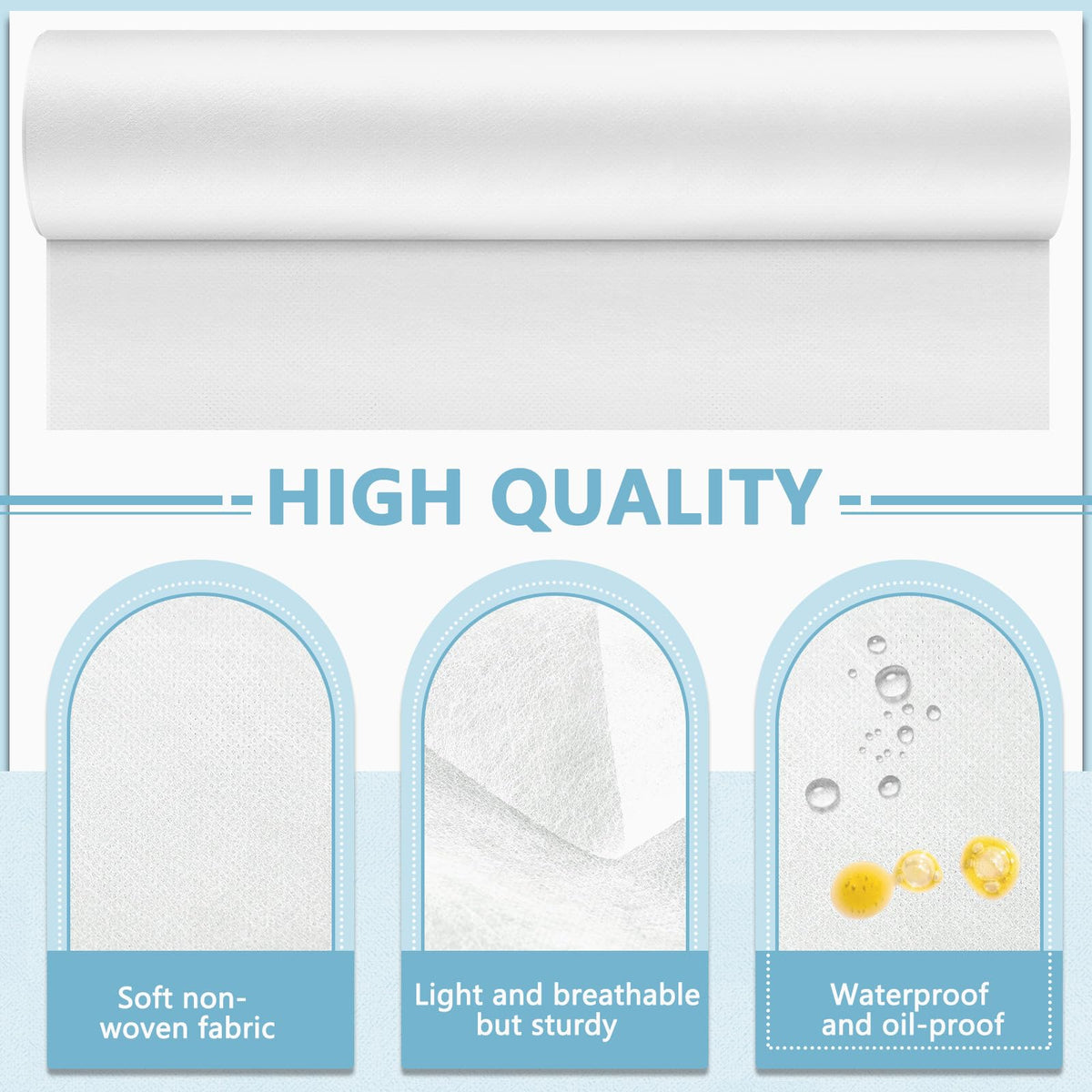 6 Rolls Disposable Non Woven Massage Table Sheets Roll (6 Count)
