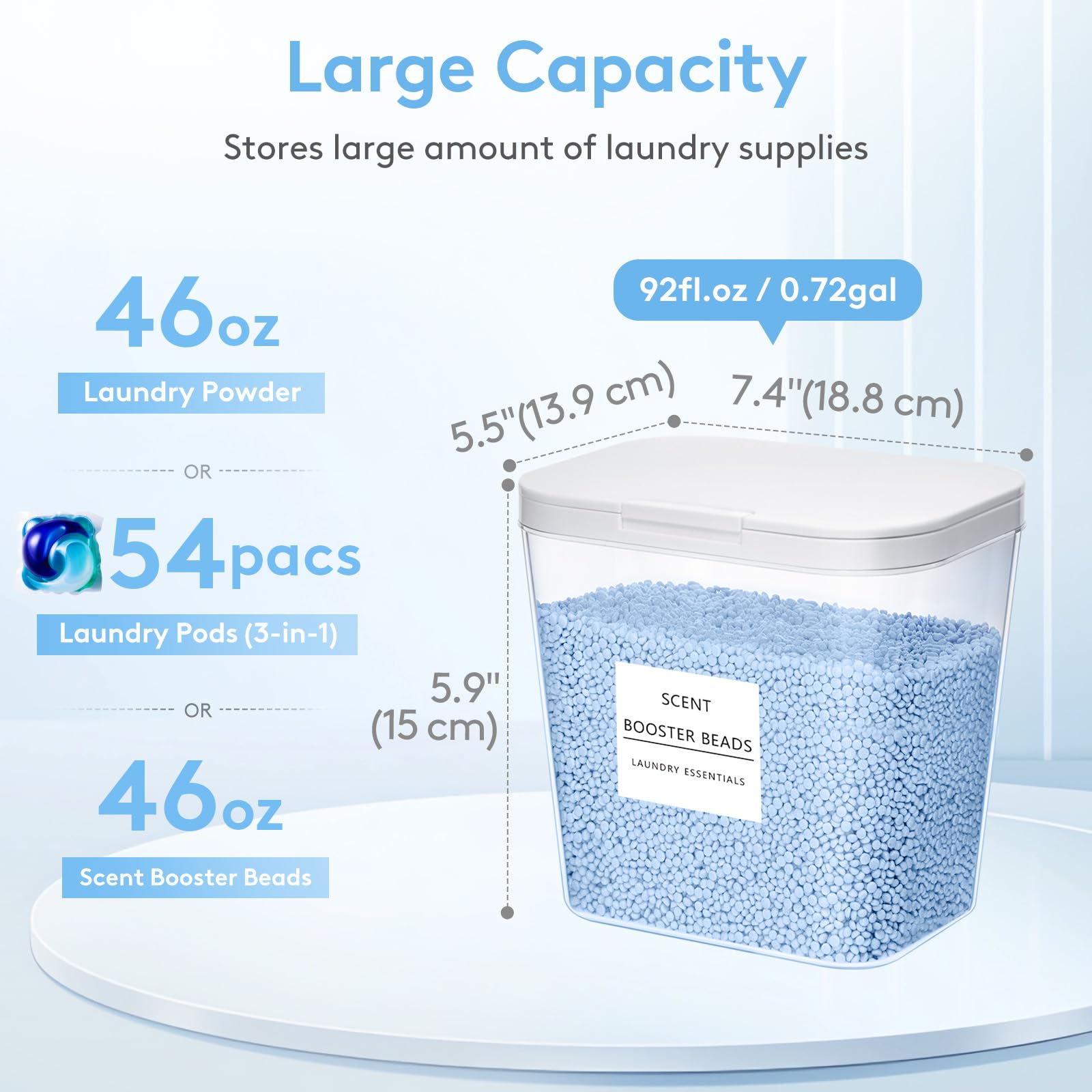 Laundry Pods Container with Pop (2 Count)