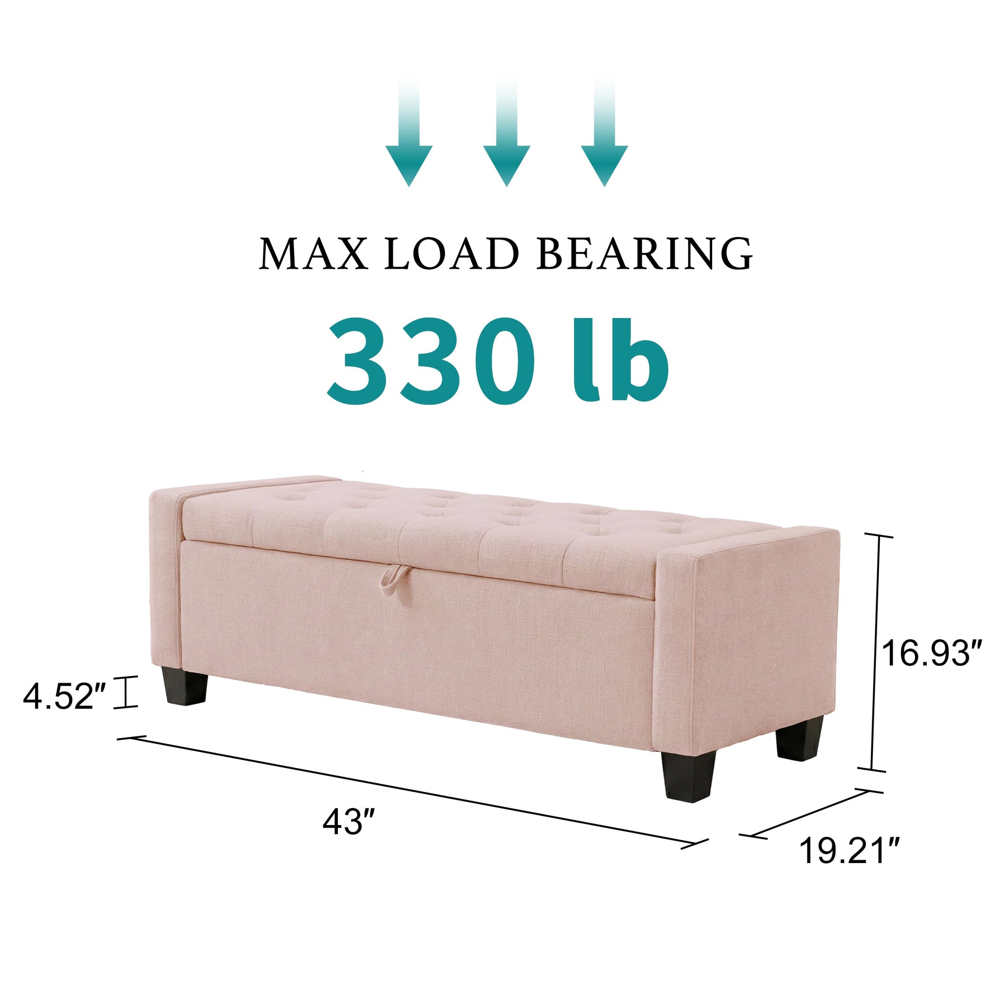 43" Ottoman with Storage