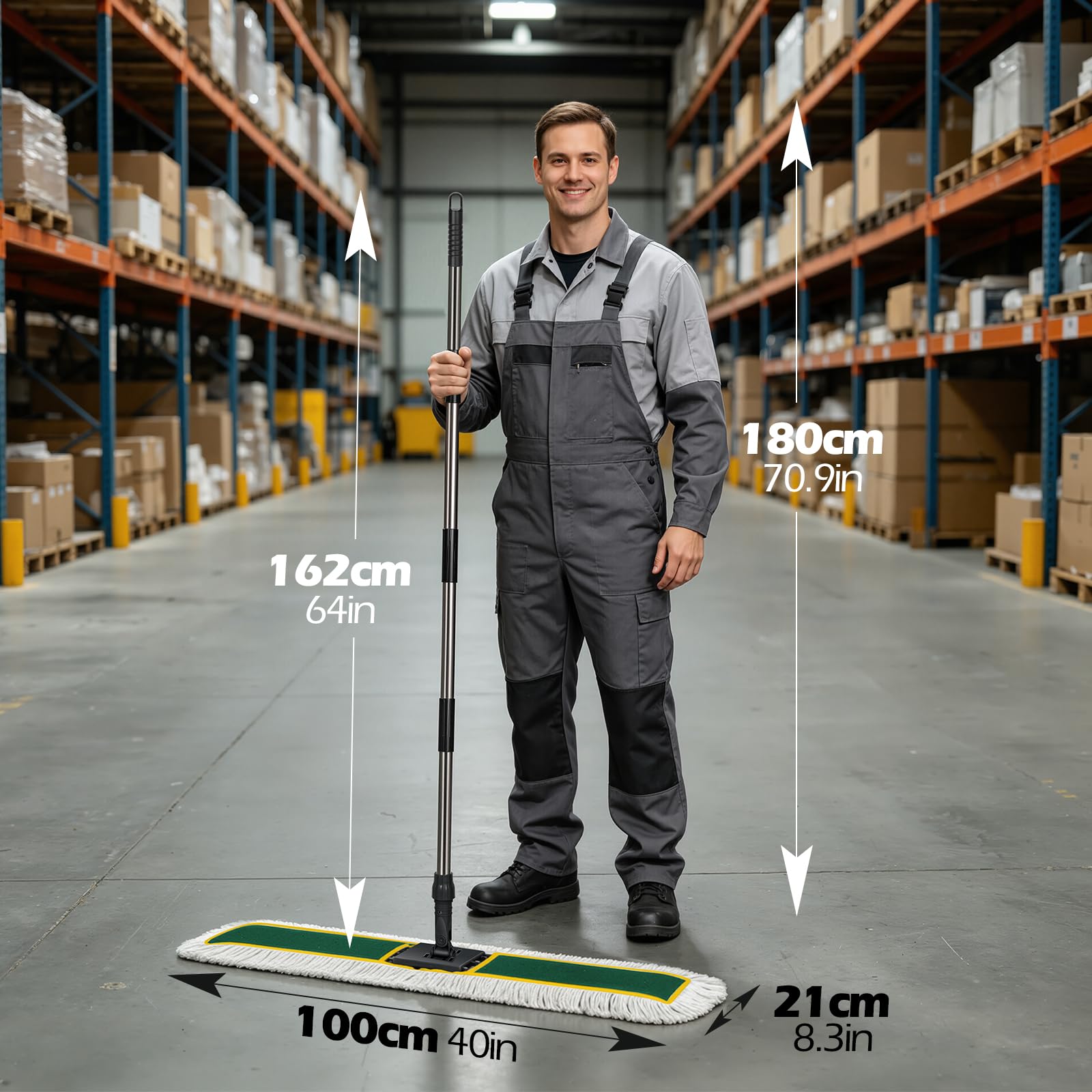 40" Commercial Dust Mop for Floor Cleaning