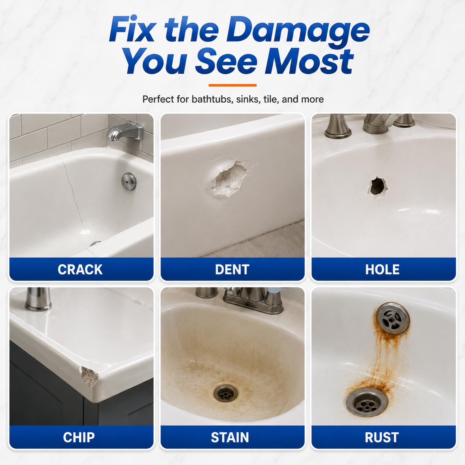 Porcelain Repair Kit White