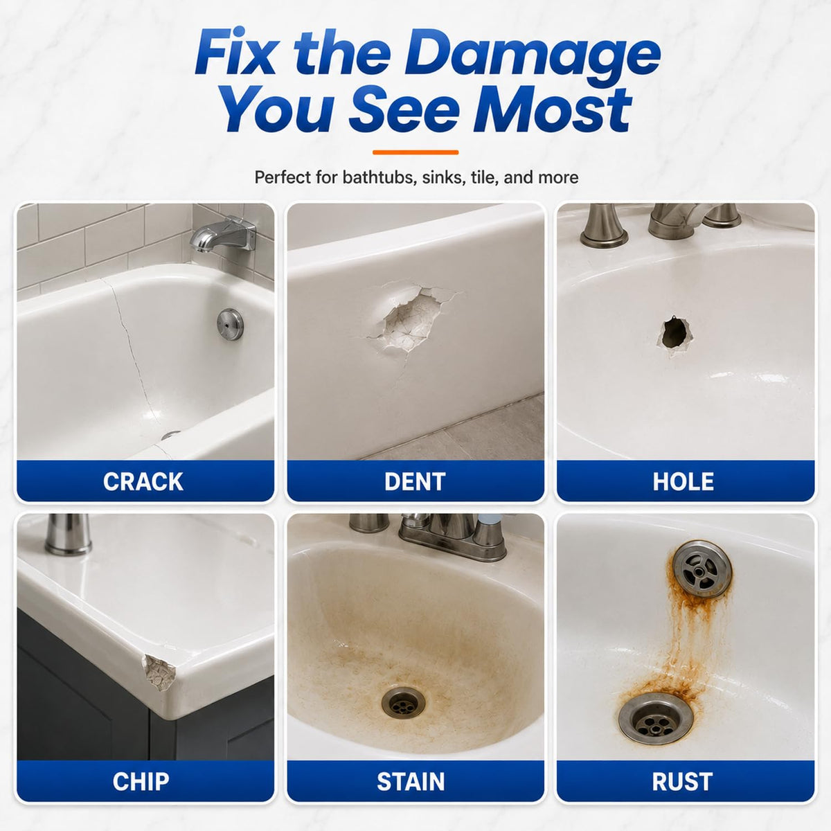 Porcelain Repair Kit White