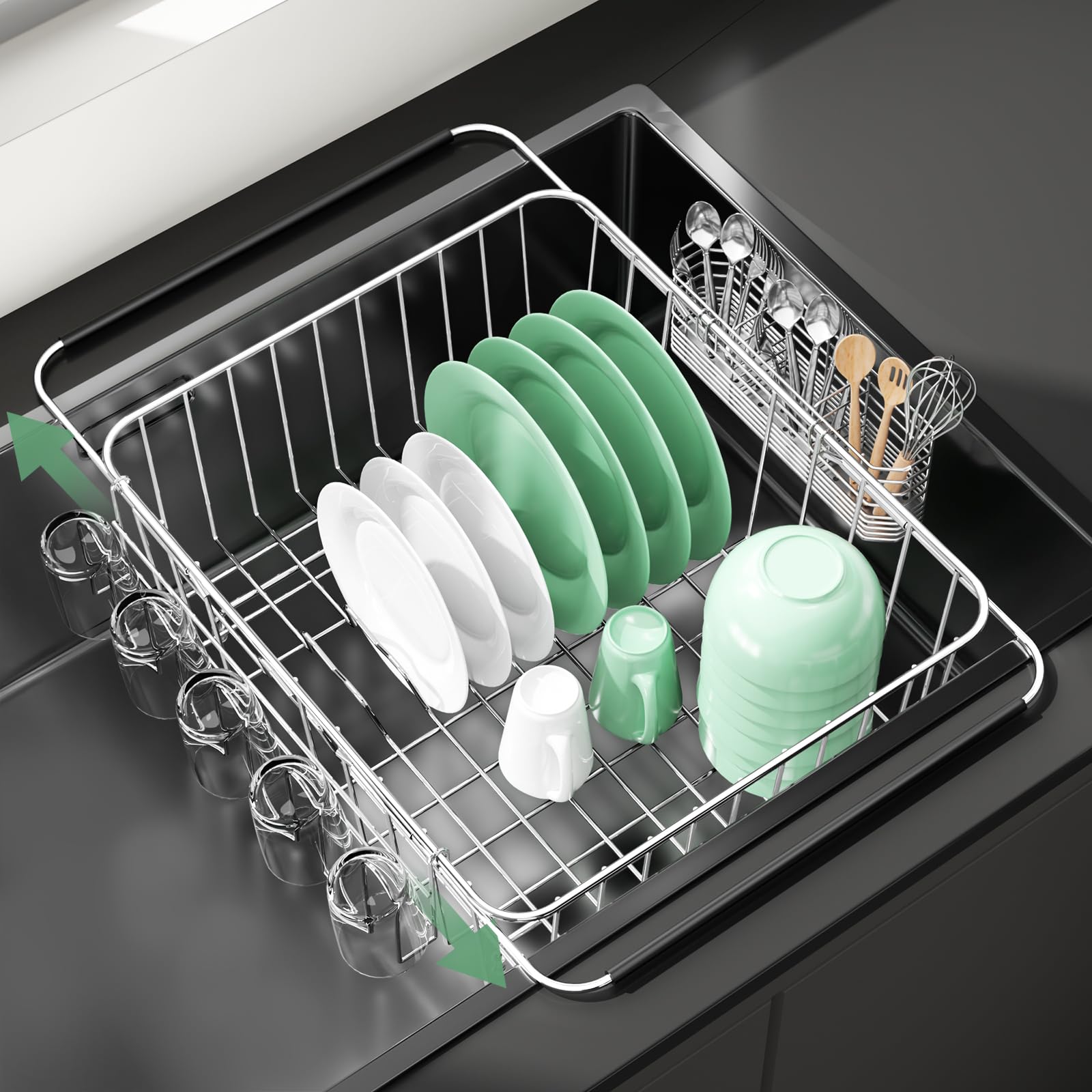 Dish Drying Rack in Sink