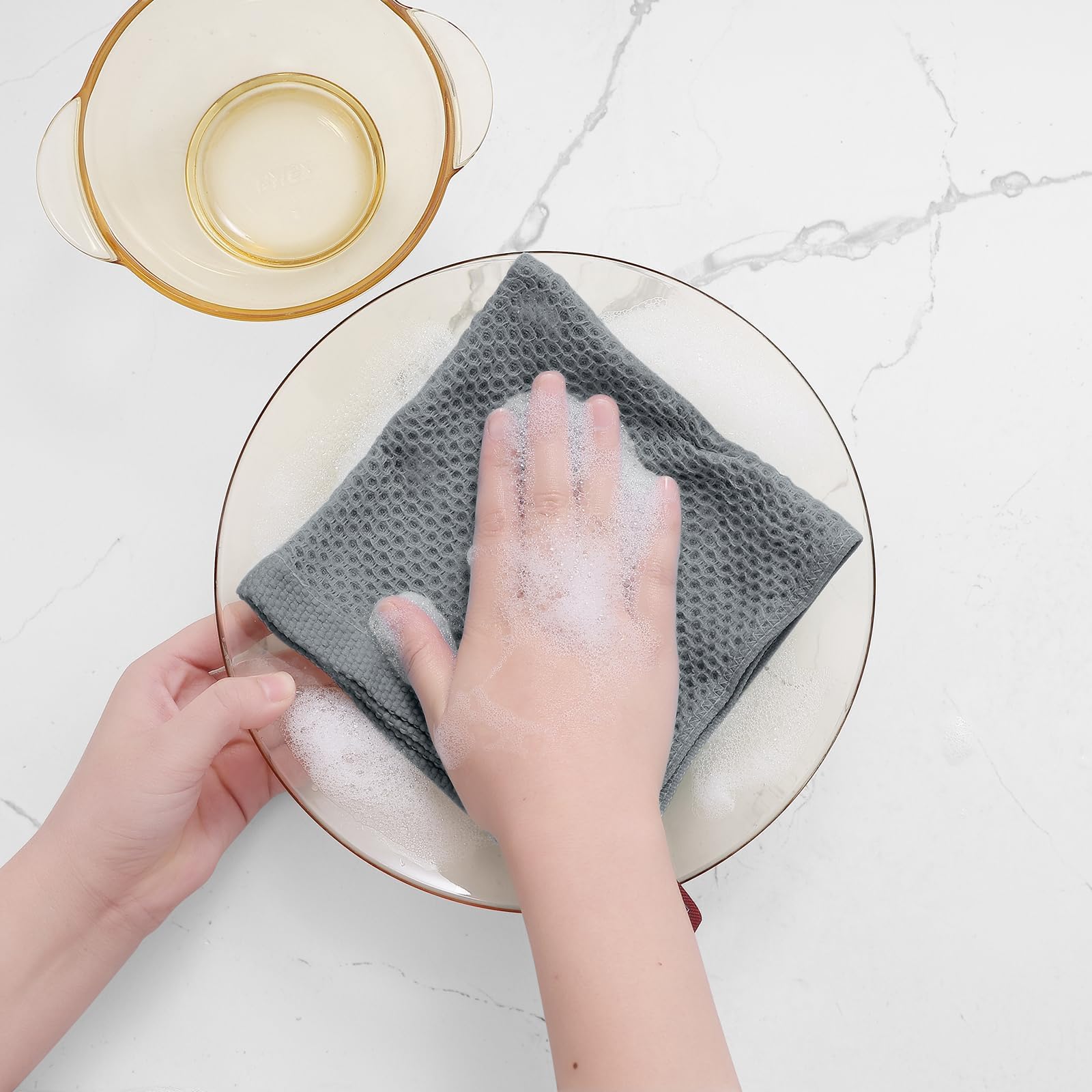 100% Cotton Waffle Weave Kitchen Dish Cloths 24 (24 Count)